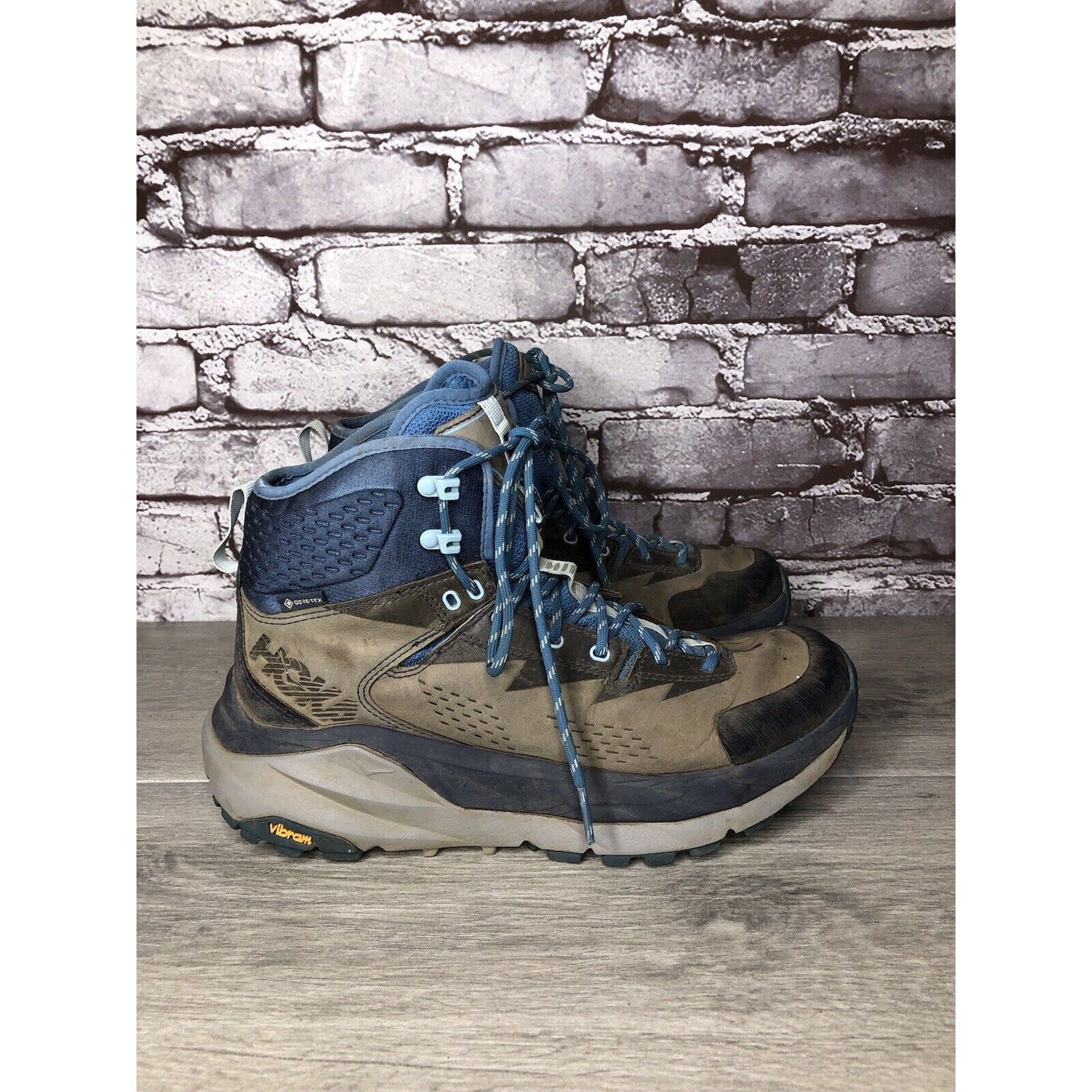 Hoka Men's Hoka One One Kaha GTX Gore-Tex Blue & Gray Mid Hiking Size US 8 / IT 38 - 5 Thumbnail