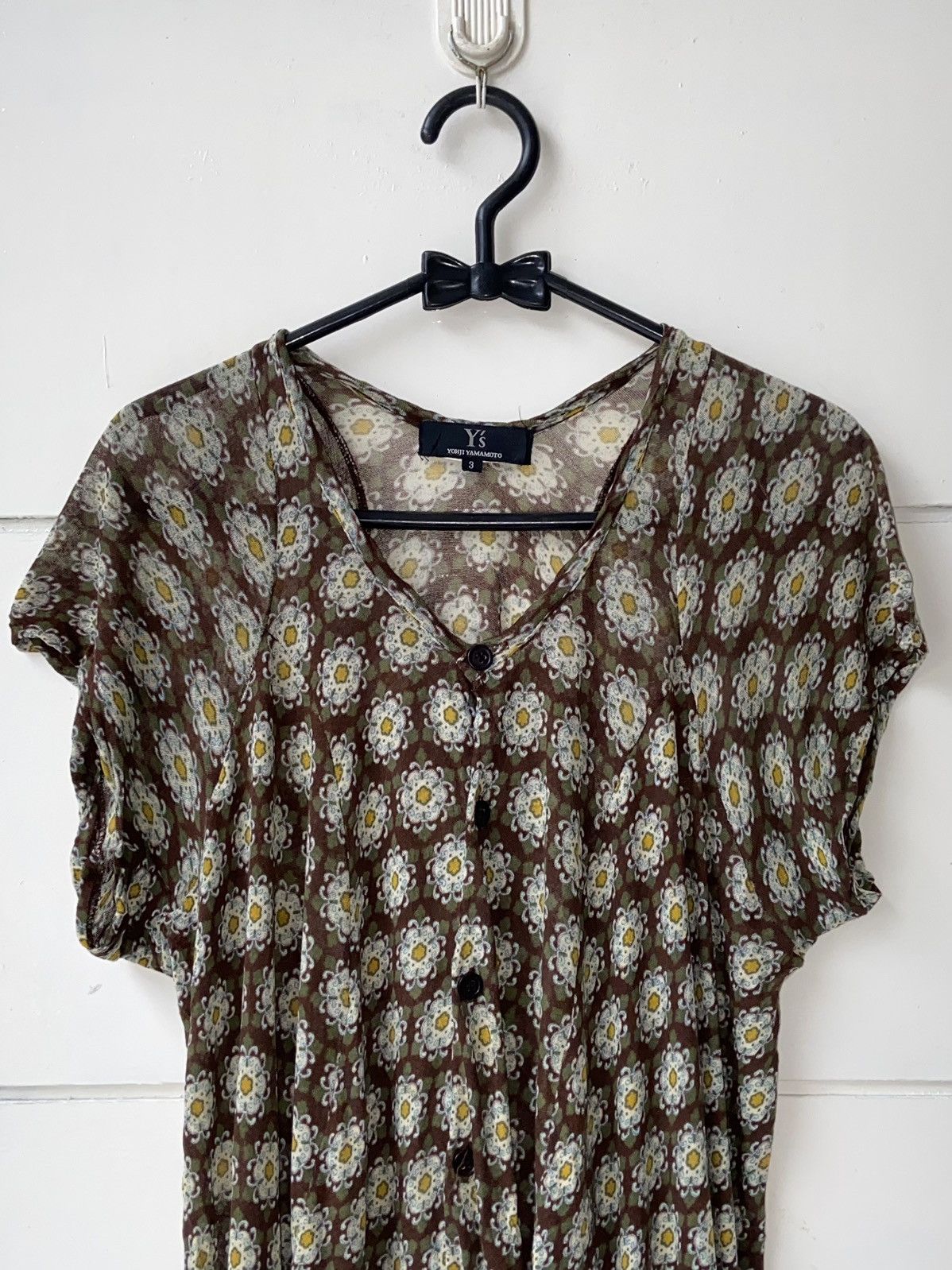 Y's × Yohji Yamamoto Y’S YOHJI YAMAMOTO Flowers Motive Shirt Size US XS / EU 42 / 0 - 10 Thumbnail