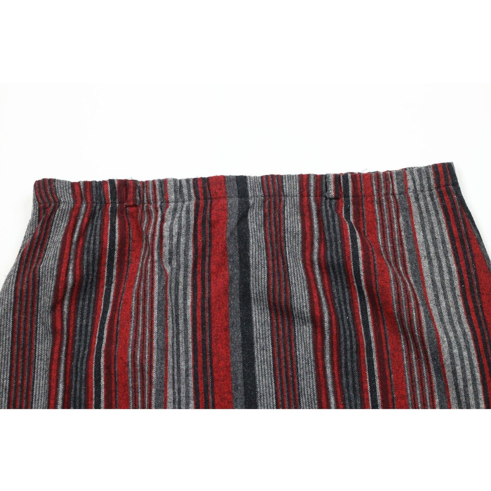 Vintage Vintage 70s Streetwear Wool Blend Tweed Striped Skirt Size 38" / US 16 / IT 52 - 7 Thumbnail