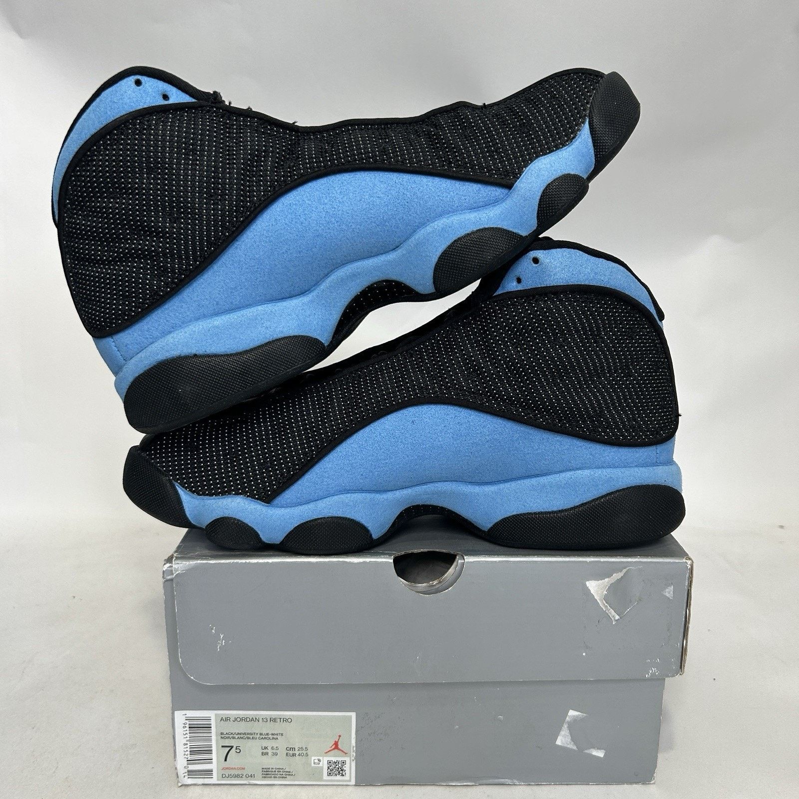 Jordan Brand Nike Air Jordan 13 Retro OG “Black University Blue” Size US 7.5 / EU 40-41 - 3 Thumbnail