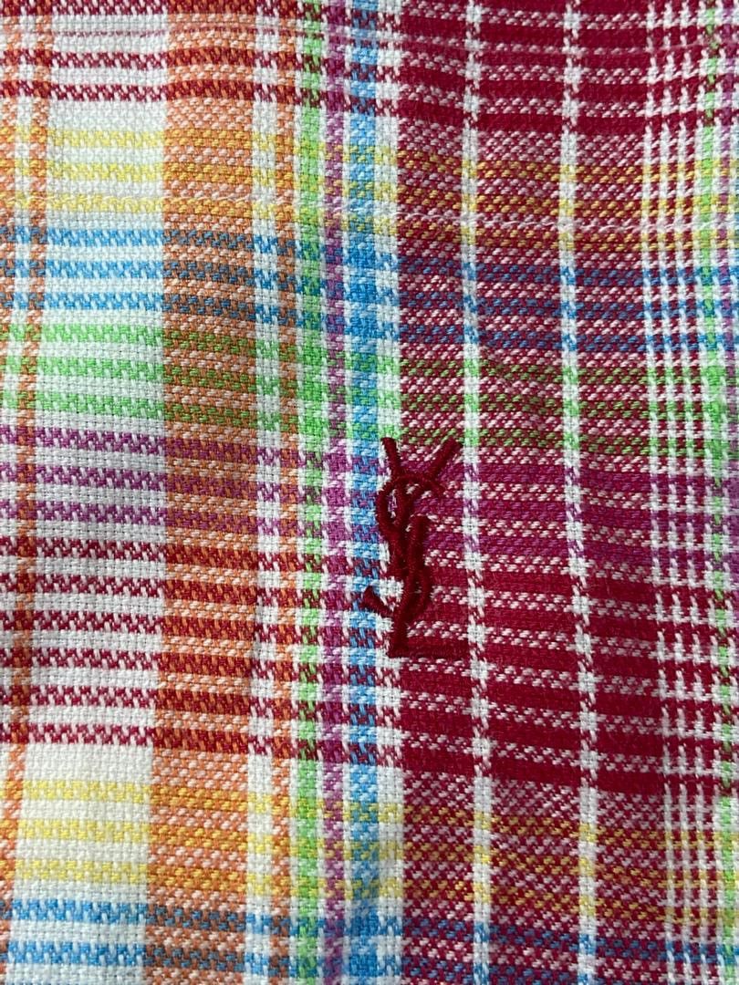 Yves Saint Laurent Yves Saint Laurent Colorful Plaid Shirt (204) Size M / US 6-8 / IT 42-44 - 7 Thumbnail