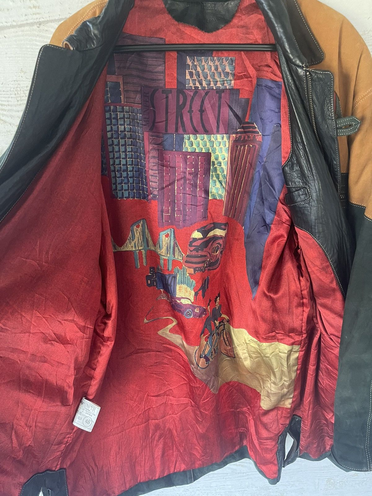 Vintage MUNPER LEATHER JACKET SPAIN Size US L / EU 52-54 / 3 - 6 Thumbnail