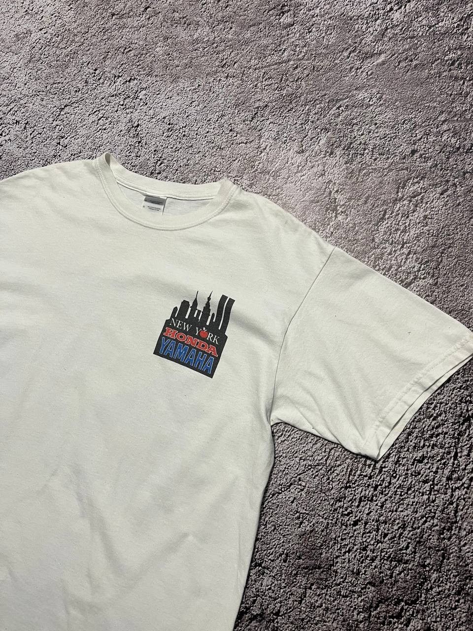 Honda × Vintage Gildan T-Shirt White New York Honda Yamaha Printed Size L Size US L / EU 52-54 / 3 - 5 Thumbnail