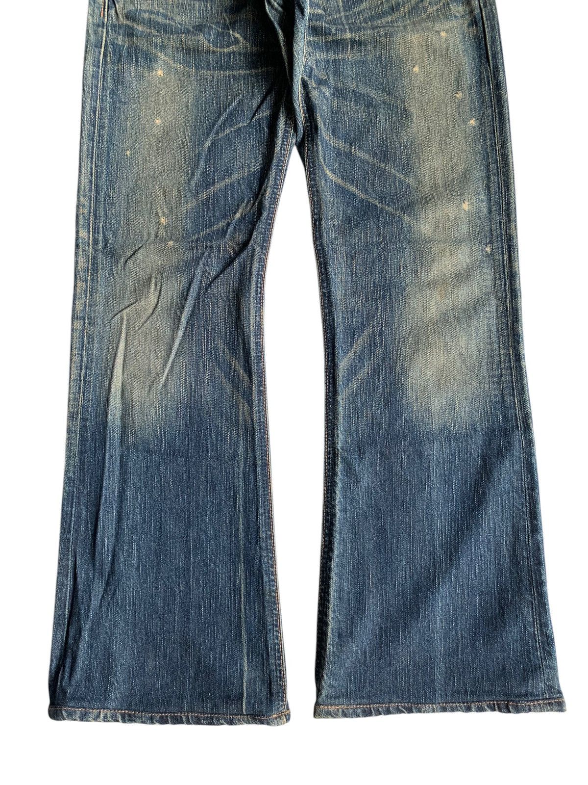 Tornado Mart FLARE 💥 EDWIN 503 MUDMAX PUNK STYLE DISTRESSED DENIM☠️ Size US 31 - 6 Thumbnail