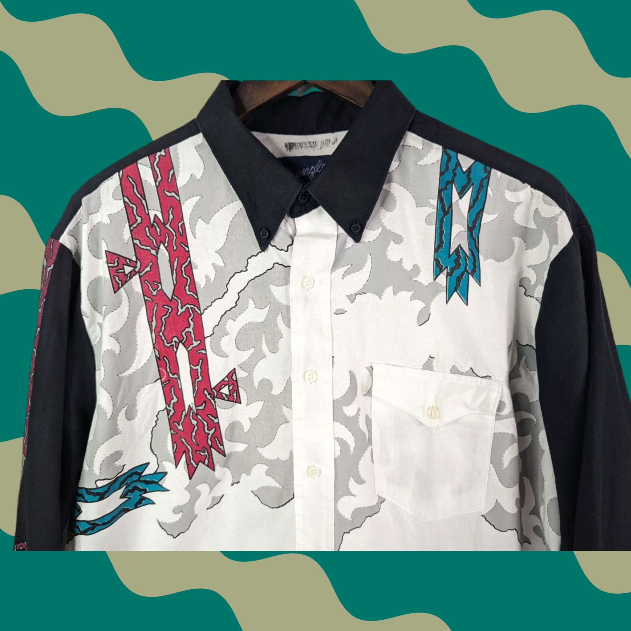 Wrangler VINTAGE Wrangler Button-Down Shirt Western Aztec X-Long Tails Men’s 17.5-36 XL Size US XXL / EU 58 / 5 - 1 Thumbnail