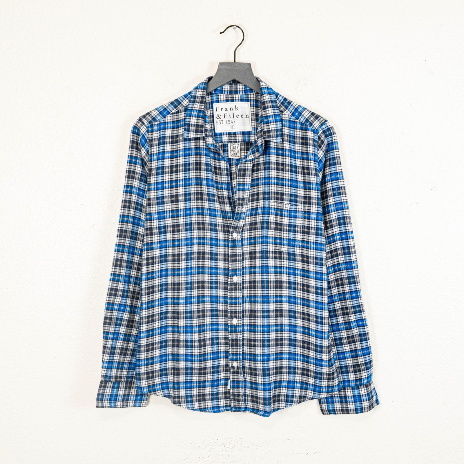 Frank & Eileen Frank & Eileen Button up BARRY Shirt Blue Plaid Flannel L Size L / US 10 / IT 46 - 2 Thumbnail