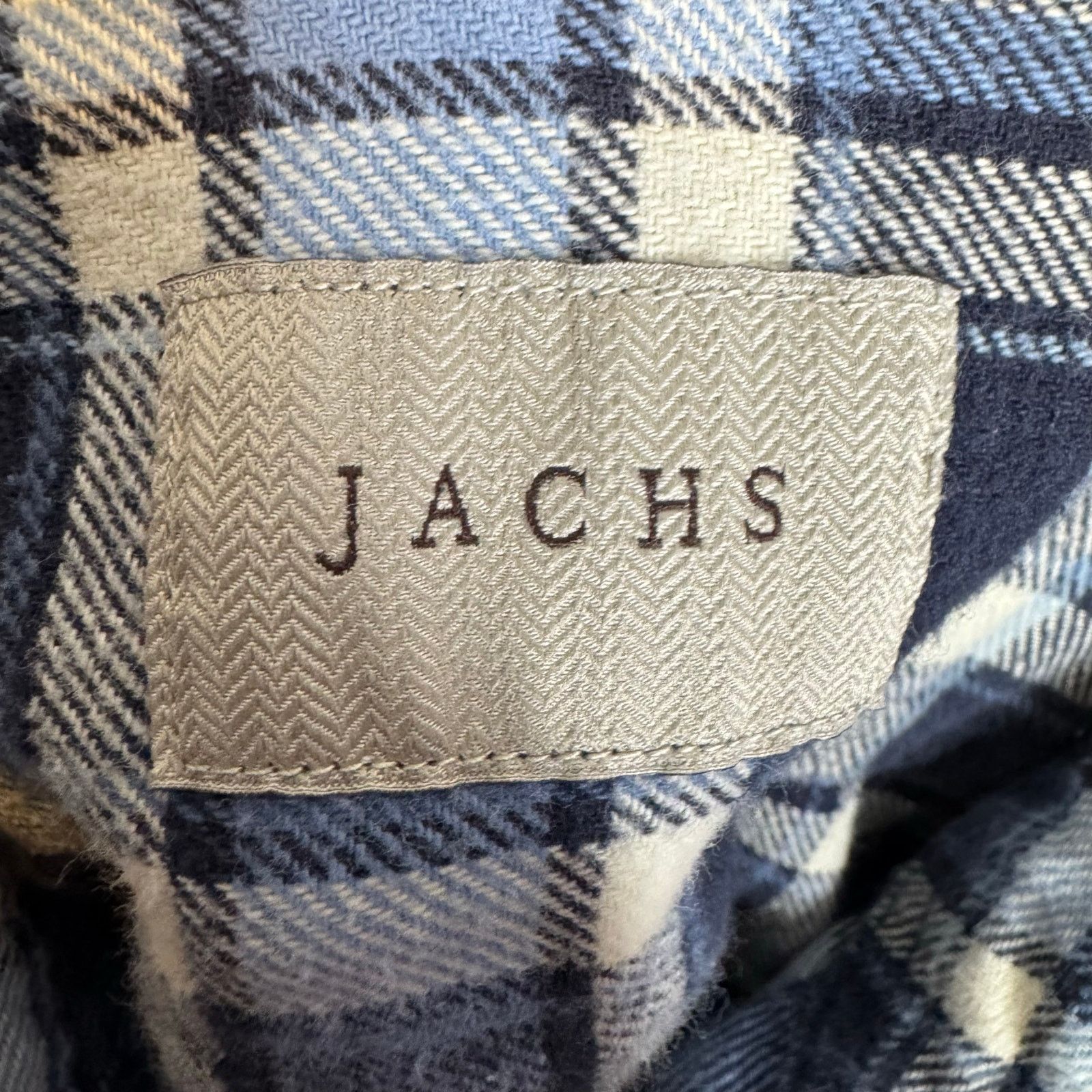 JACHS NY JACHS Men's 2XL Blue Plaid Flannel Shirt Cotton Button Down Size US XXL / EU 58 / 5 - 5 Thumbnail