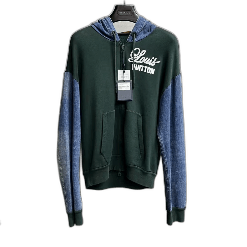 Louis Vuitton Louis Vuitton Green Denim Hooded Jacket Size US L / EU 52-54 / 3 - 1 Thumbnail