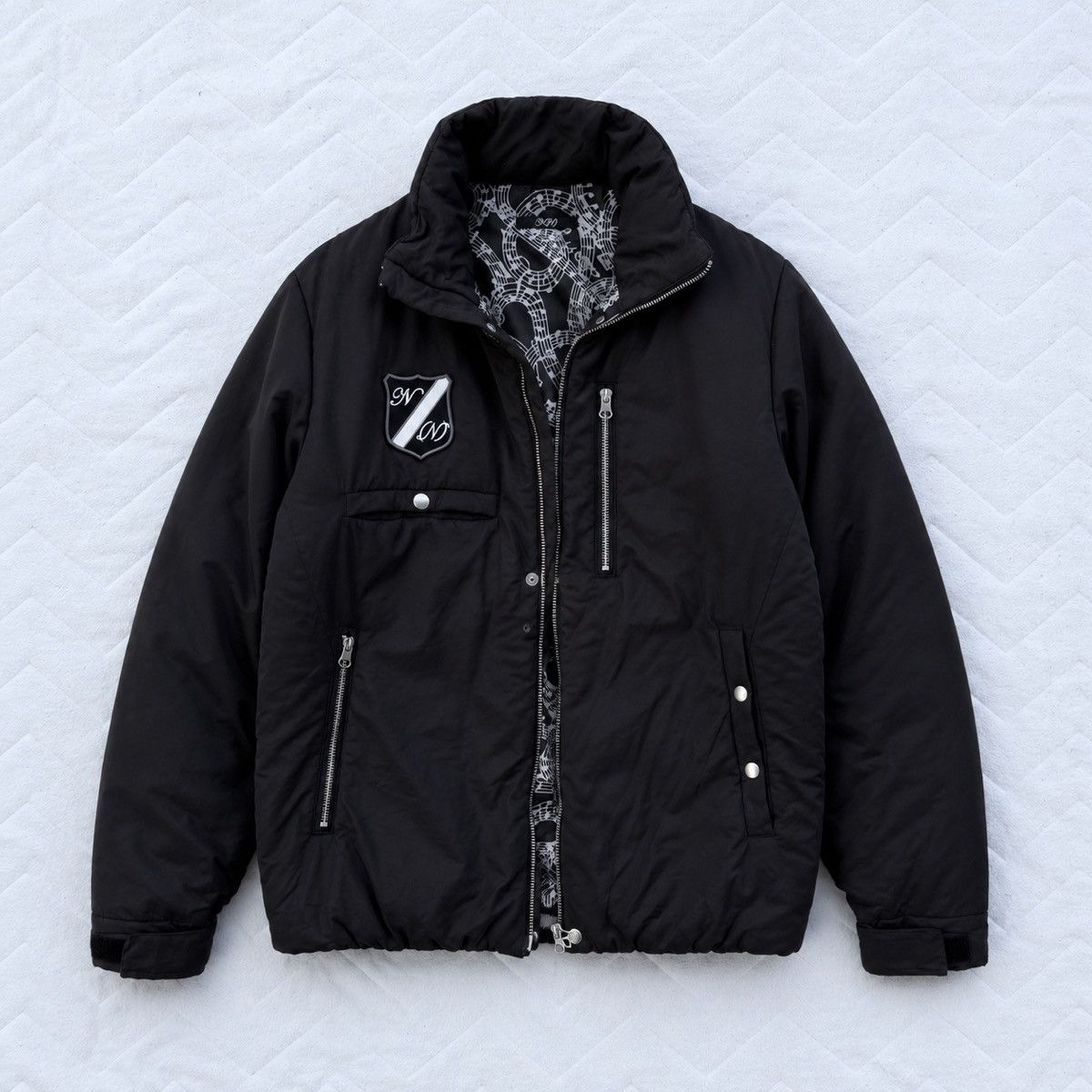 Number (N)ine SS '07- Number Nine- Musical Lining Crest Logo Puffer Jacket Size US M / EU 48-50 / 2 - 17 Thumbnail