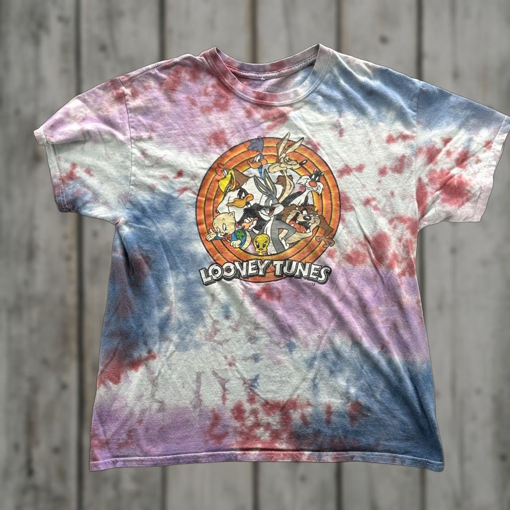 Vintage VINTAGE Looney Tunes Shirt Men L Tie Dye Cartoon Graphic Bugs Bunny Taz 2000s Y2K Mens Size US L / EU 52-54 / 3 - 1 Thumbnail