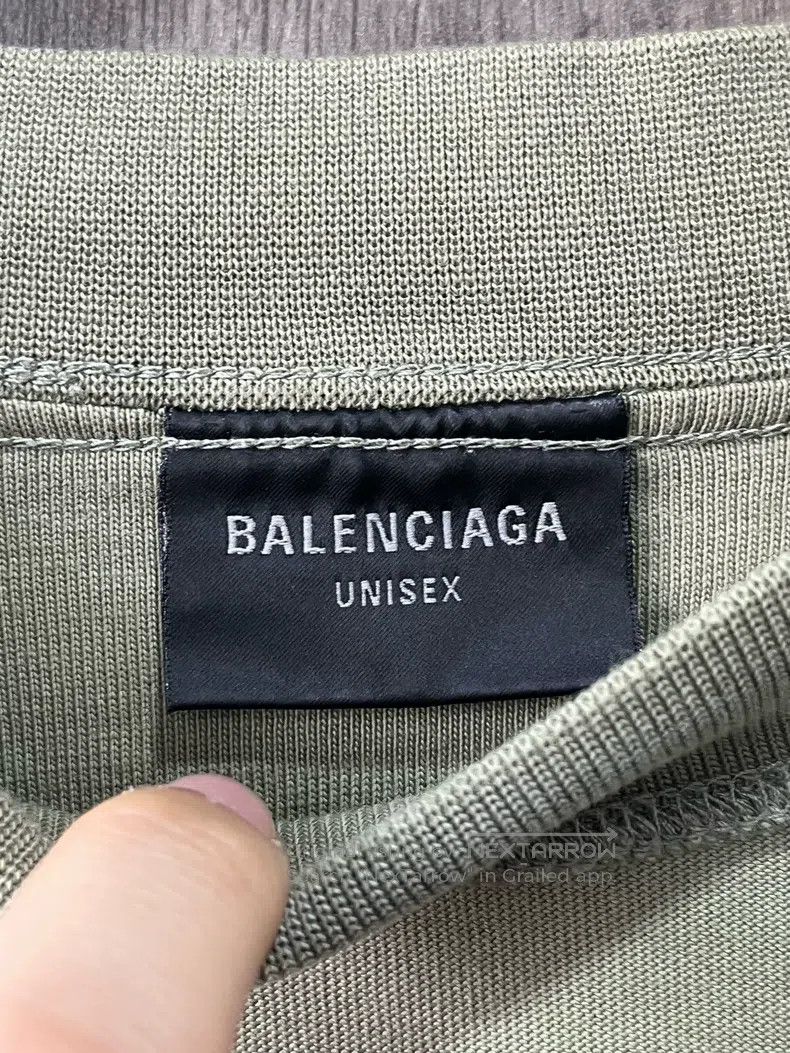 Balenciaga Balenciaga Moss Green Retro Plain Knit Crew Neck Short Sle Size US S / EU 44-46 / 1 - 8 Thumbnail