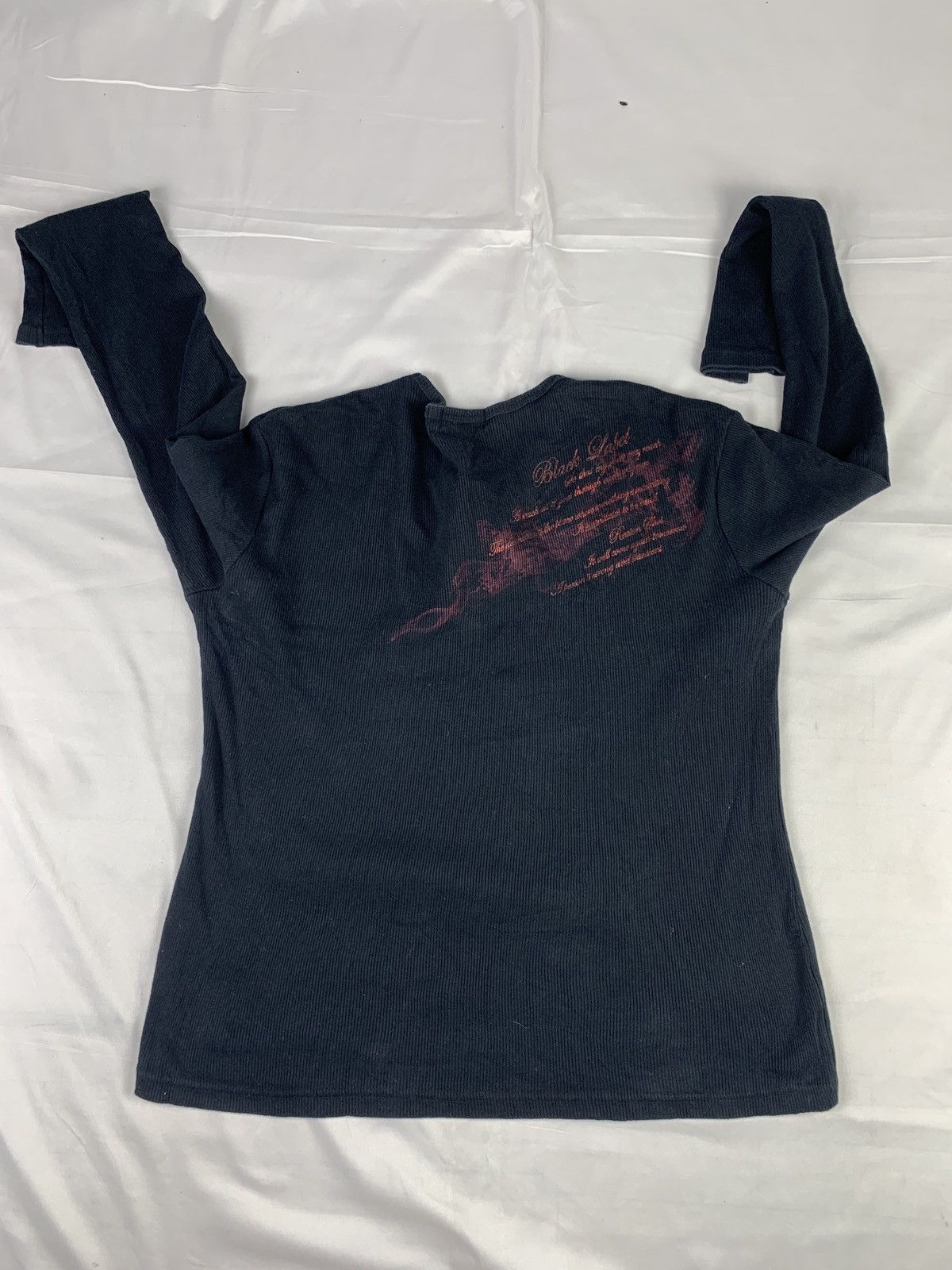 BERNINGS SHO 2000s Bernings Sho Japan Smokey Poem Letters Longsleeve Top Size L / US 10 / IT 46 - 4 Thumbnail