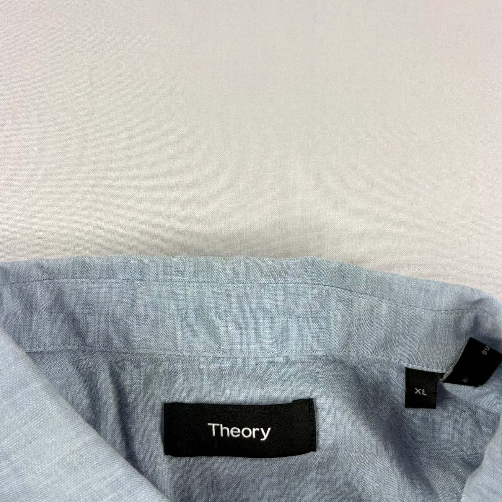 Theory Theory Shirt Mens XL Blue Button Up Long Sleeve Beach Casual Size US XL / EU 56 / 4 - 2 Thumbnail
