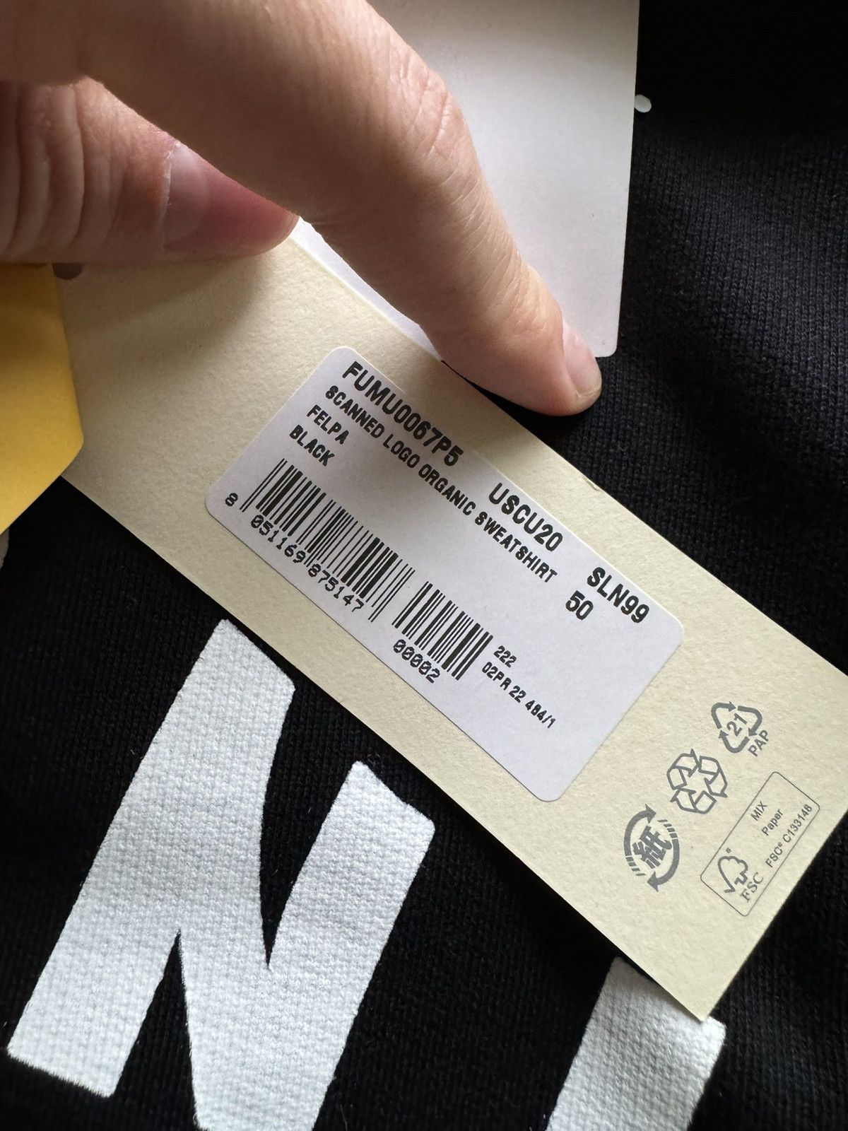Marni NEW | BLACK OVERSIZE LOGO HOODIE SIZE 50 Size US M / EU 48-50 / 2 - 5 Thumbnail