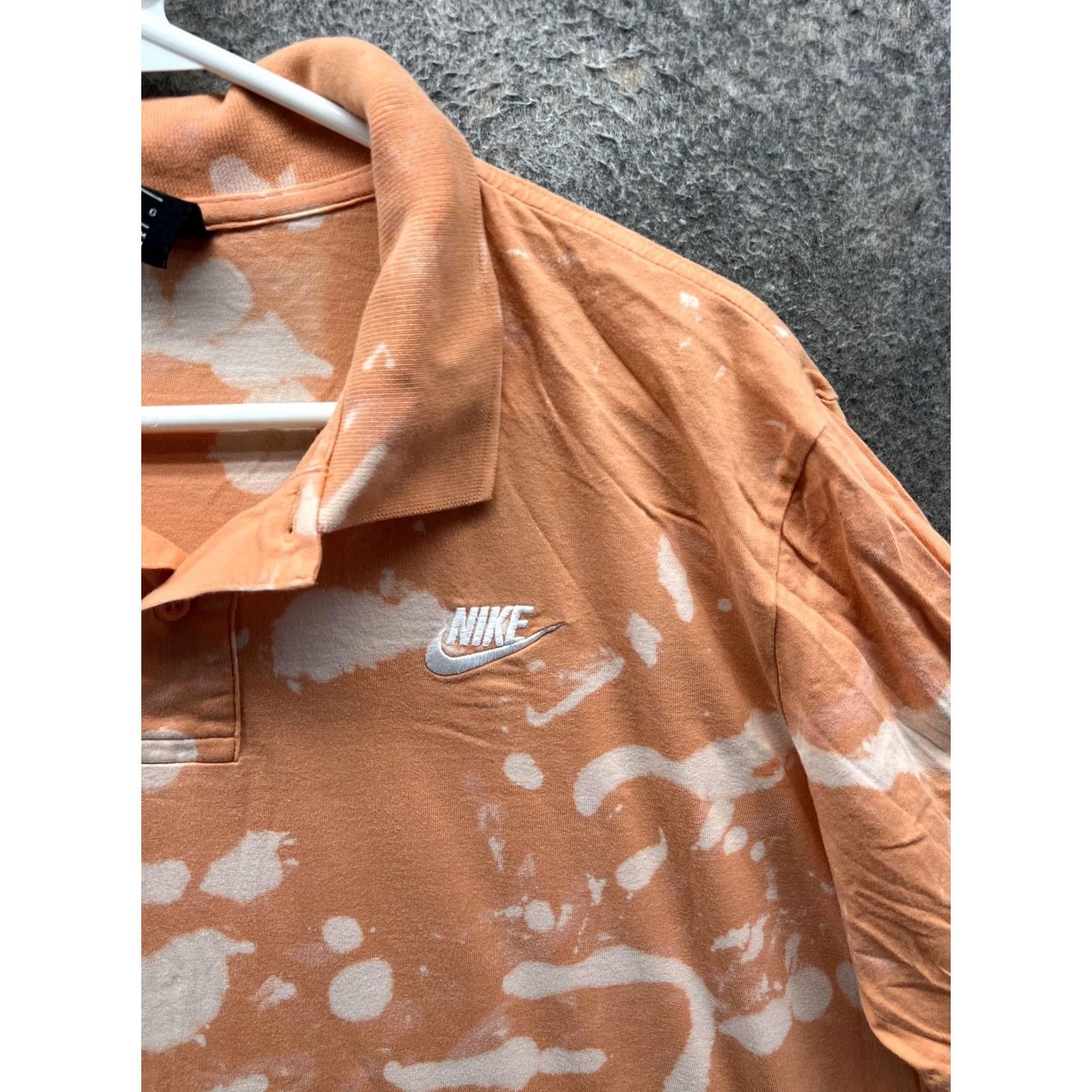 Nike Nike Polo Shirt Mens Large Orange Short Sleeve Collared Bleach Stain Spotted Size US L / EU 52-54 / 3 - 7 Thumbnail