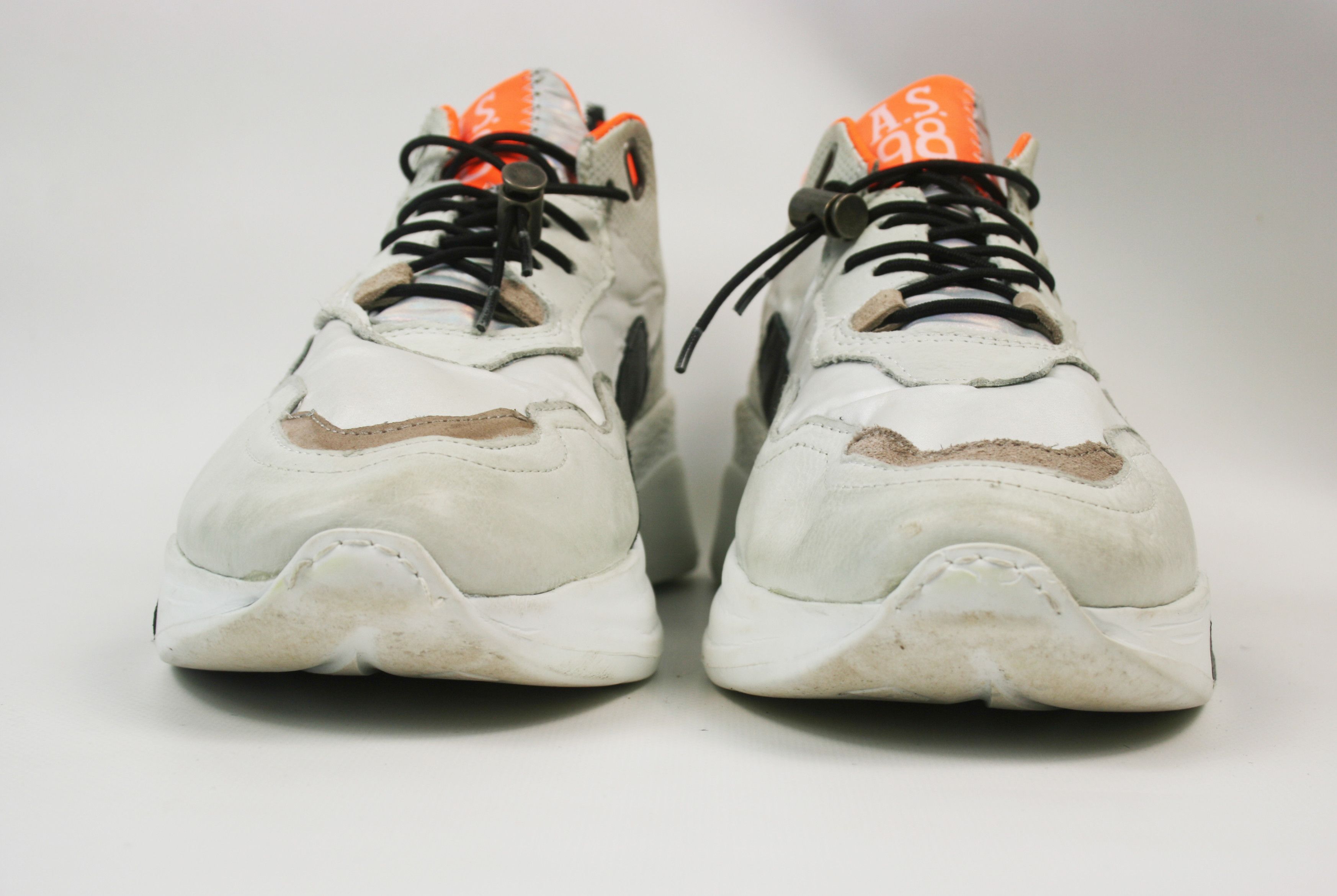 A.S.98 Grunge Leather Nylon Oversize Sneakers Size US 11 / IT 41 - 3 Thumbnail