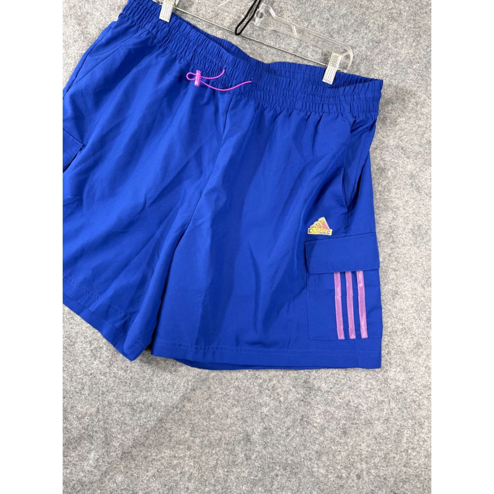 Adidas Adidas Sun Cargo Shorts Mens 2XL Blue Multi Sports Performance Drawstring NWT Size US 39 - 4 Thumbnail