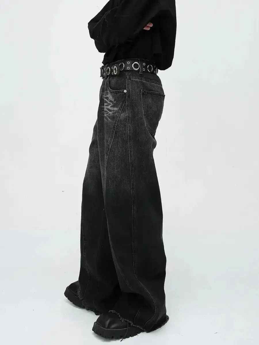 Japanese Brand Retro straight leg spliced jeans Size US 32 / EU 48 - 3 Thumbnail