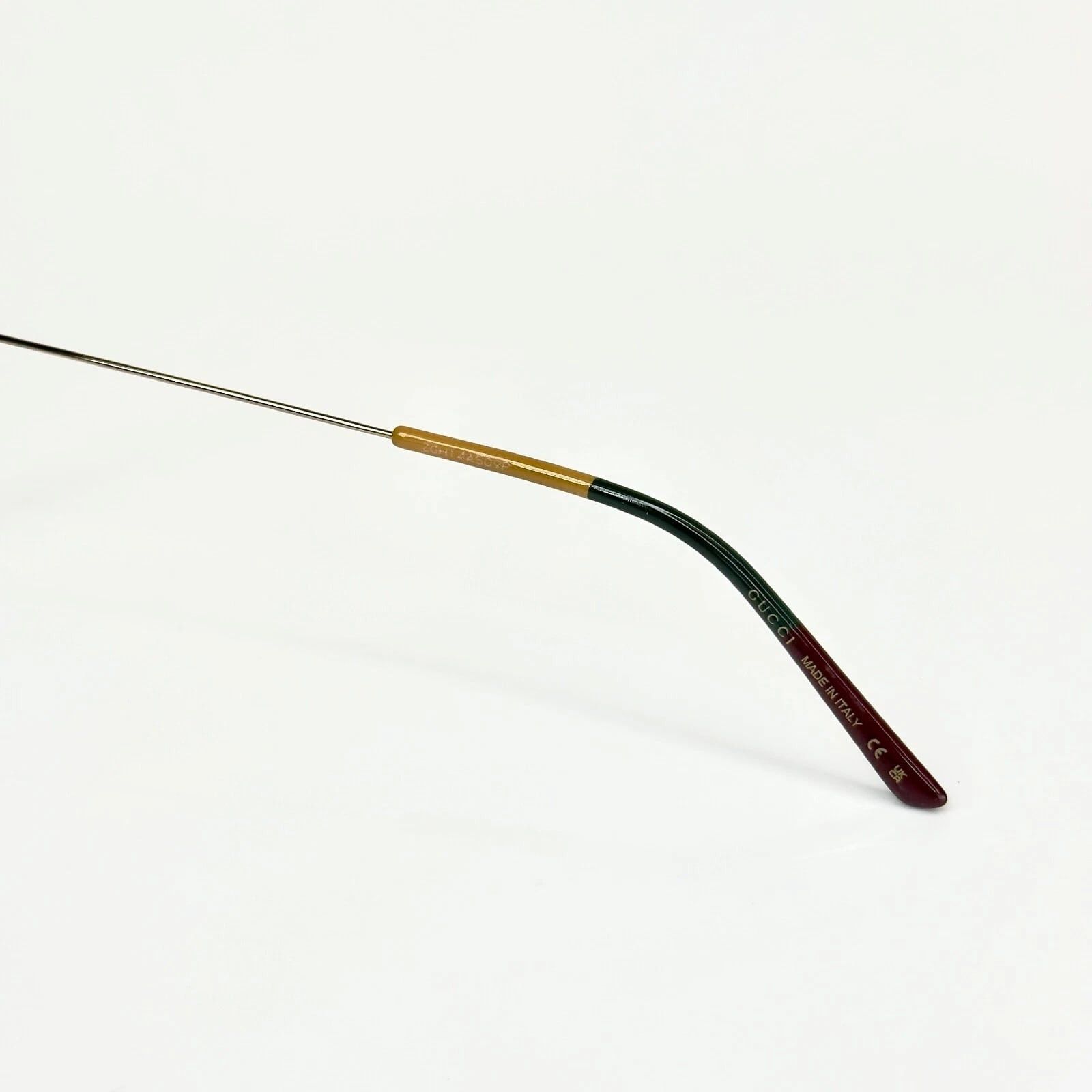 Gucci GUCCI GG0681O 0681 Gold Red Green Stripe Logo Unisex 004 Size ONE SIZE - 7 Thumbnail