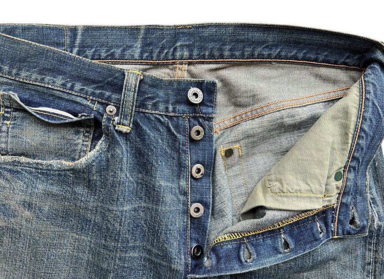 The Real McCoy's Vintage 90s Real Mccoy Selvedge Distressed Denim Jeans 31x29 Size US 31 - 11 Thumbnail