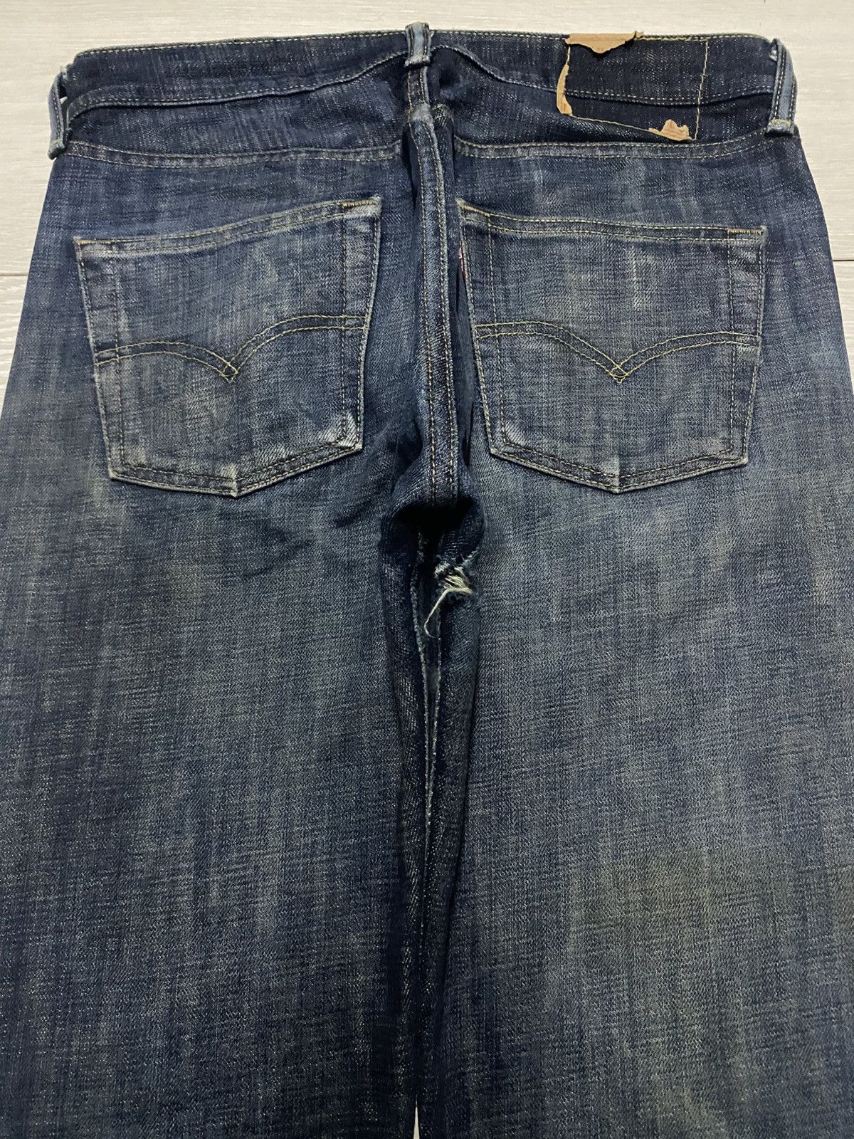 Levi's Vintage Levis 501 Y2K Mud Wash Distressed Loose Jeans Size US 30 / EU 46 - 4 Thumbnail