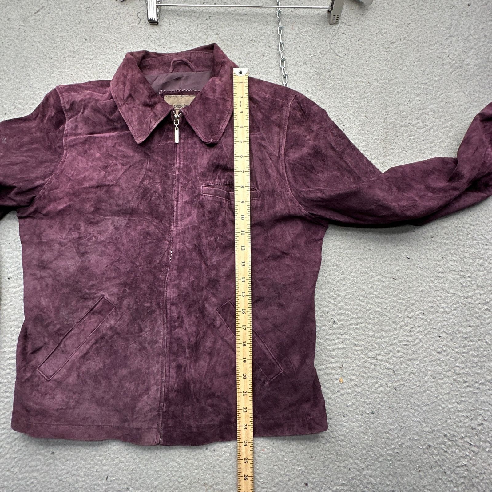 Other Vintage Brandon Thomas Suede Leather Jacket Womens M Purple Size M / US 6-8 / IT 42-44 - 5 Thumbnail