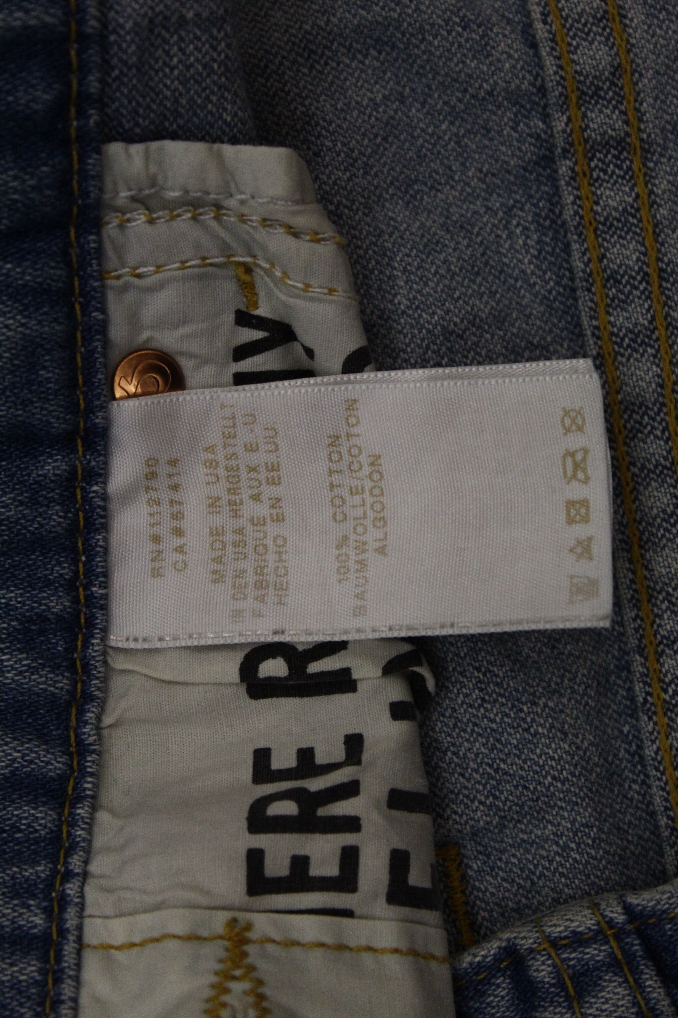 True Religion True Religion Distressed Faded Blue Denim Tapered Overall Size US 30 / EU 46 - 17 Thumbnail