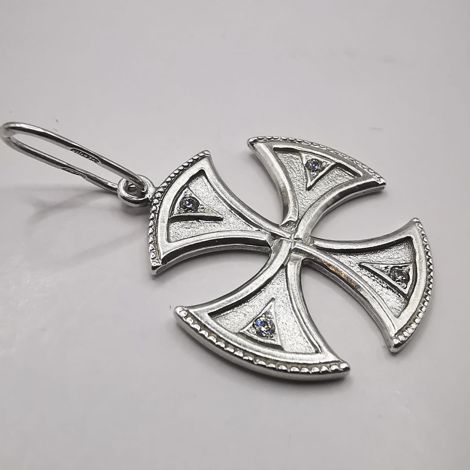 Sterling Silver Vintage pendant "Maltese Cross Amulet 925 silver 3,20g Size ONE SIZE - 7 Thumbnail