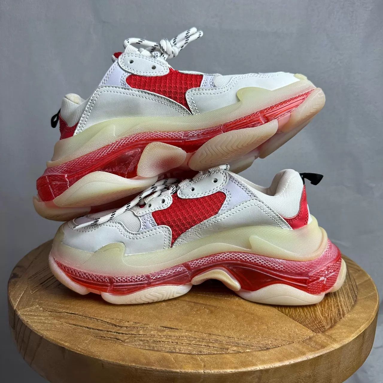 Balenciaga BALENCIAGA TRIPLES White/Red Crystal 36 98 New Box Size US 5.5 / IT 35.5 - 2 Thumbnail