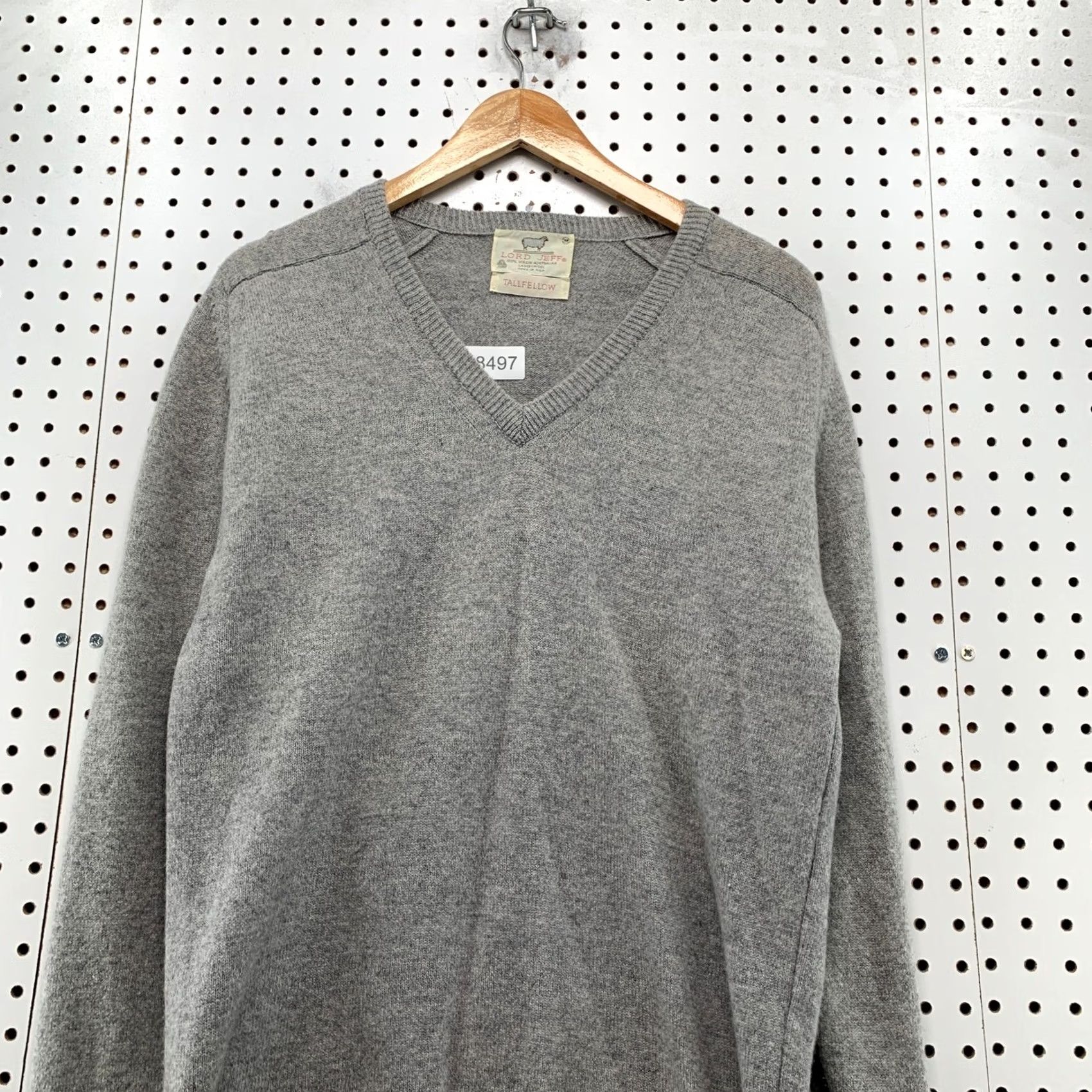Vintage Vintage Lord Jeff Sweater Mens Medium Gray 80s Tallfellow Lambswool Pullover Size US M / EU 48-50 / 2 - 5 Thumbnail