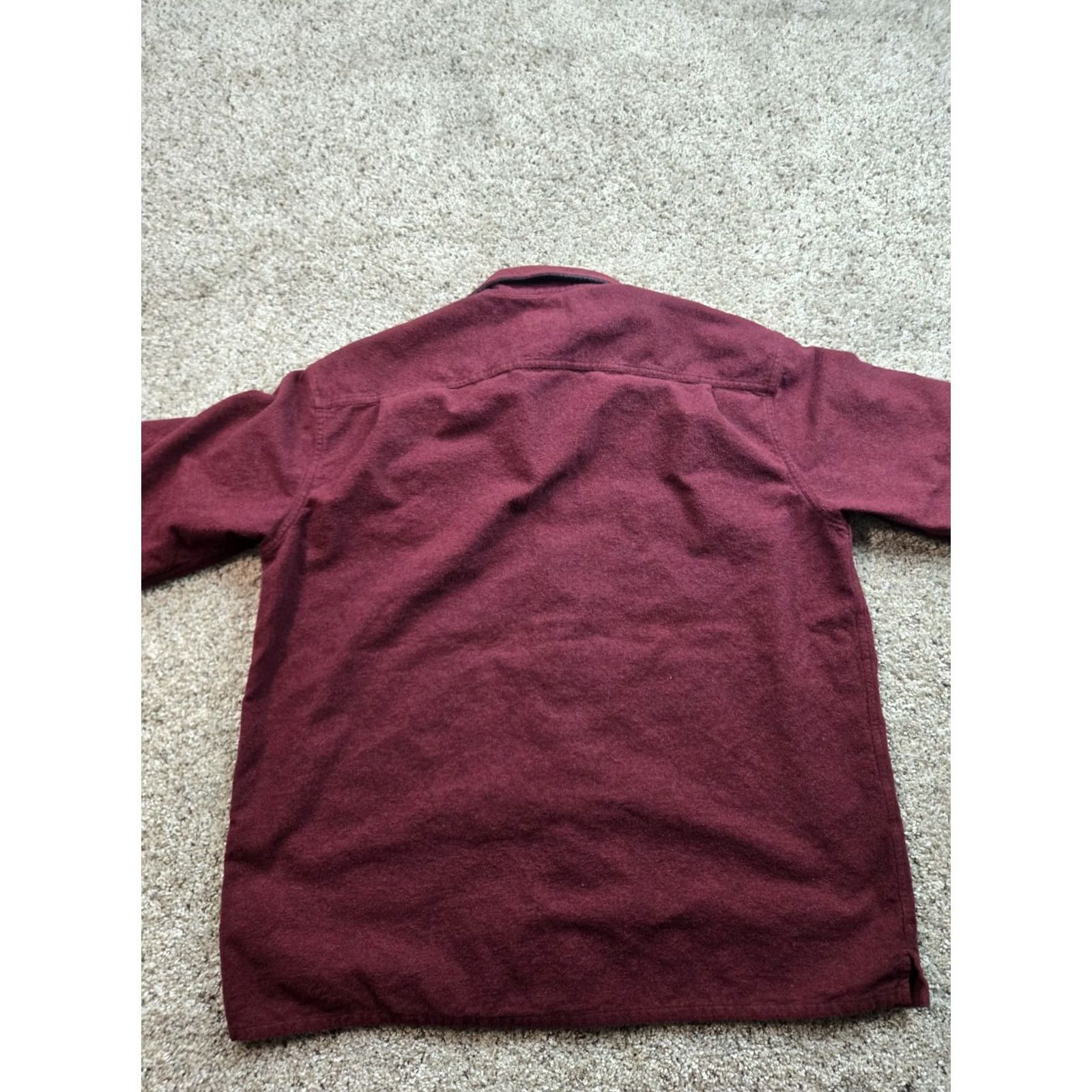 Vintage St Johns Bay Shirt Mens XL Burgundy Flannel Button-Up Long Sleeve Pocket Reg Size US XL / EU 56 / 4 - 6 Thumbnail