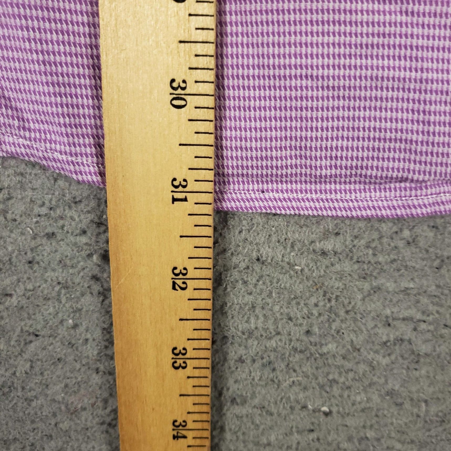 Vintage Duchamp London Dress Shirt Mens XL Slim Fit Purple Check Cotton Formal Button Up Collar Size 46R - 4 Thumbnail