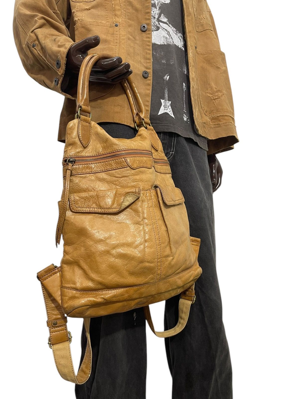 Leather Full Leather Patina Dakota Japan Backpack Bag 1🟩9 Size ONE SIZE - 4 Thumbnail