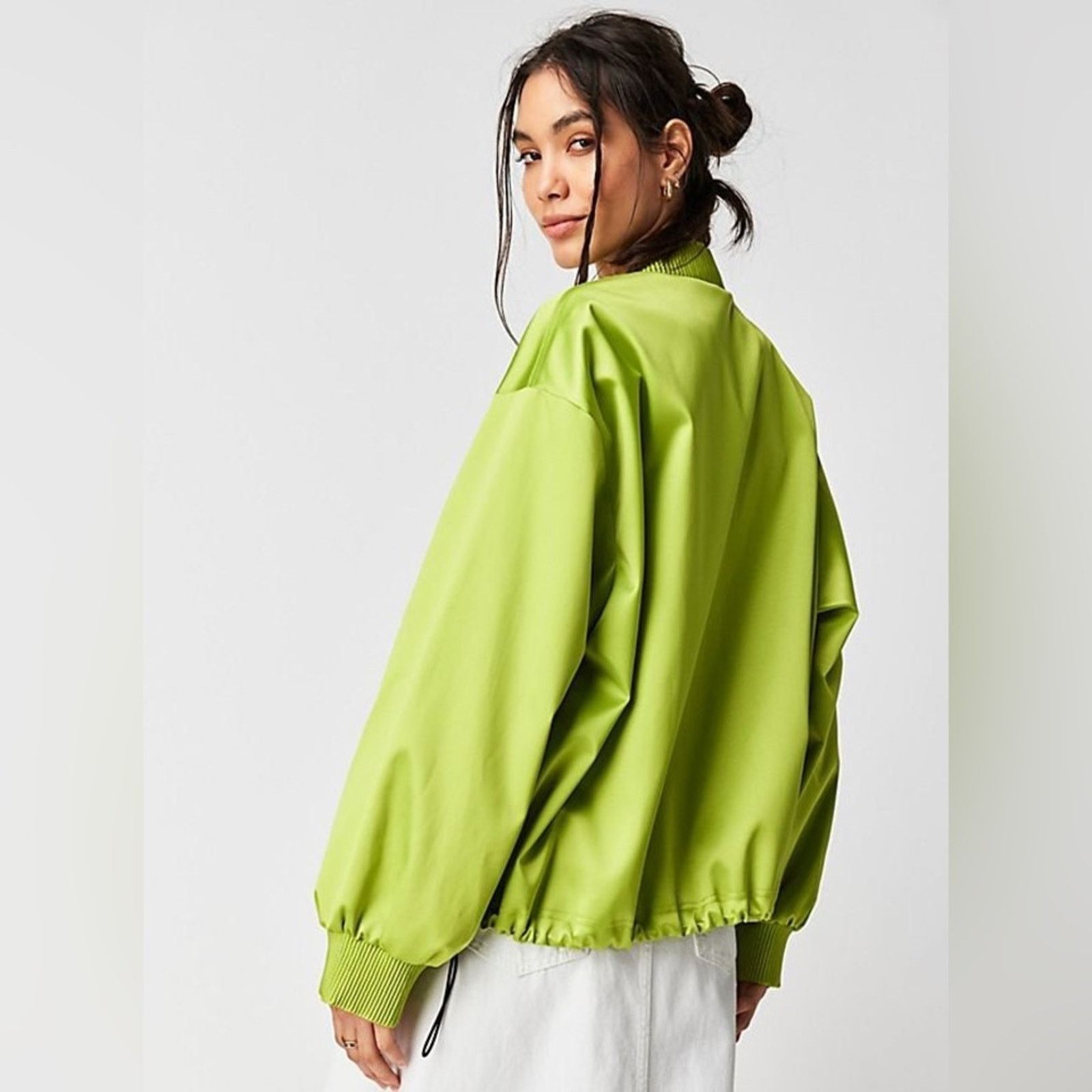 Free People We The Free Echo Bomber Jacket Lime Green size Small Size S / US 4 / IT 40 - 3 Thumbnail