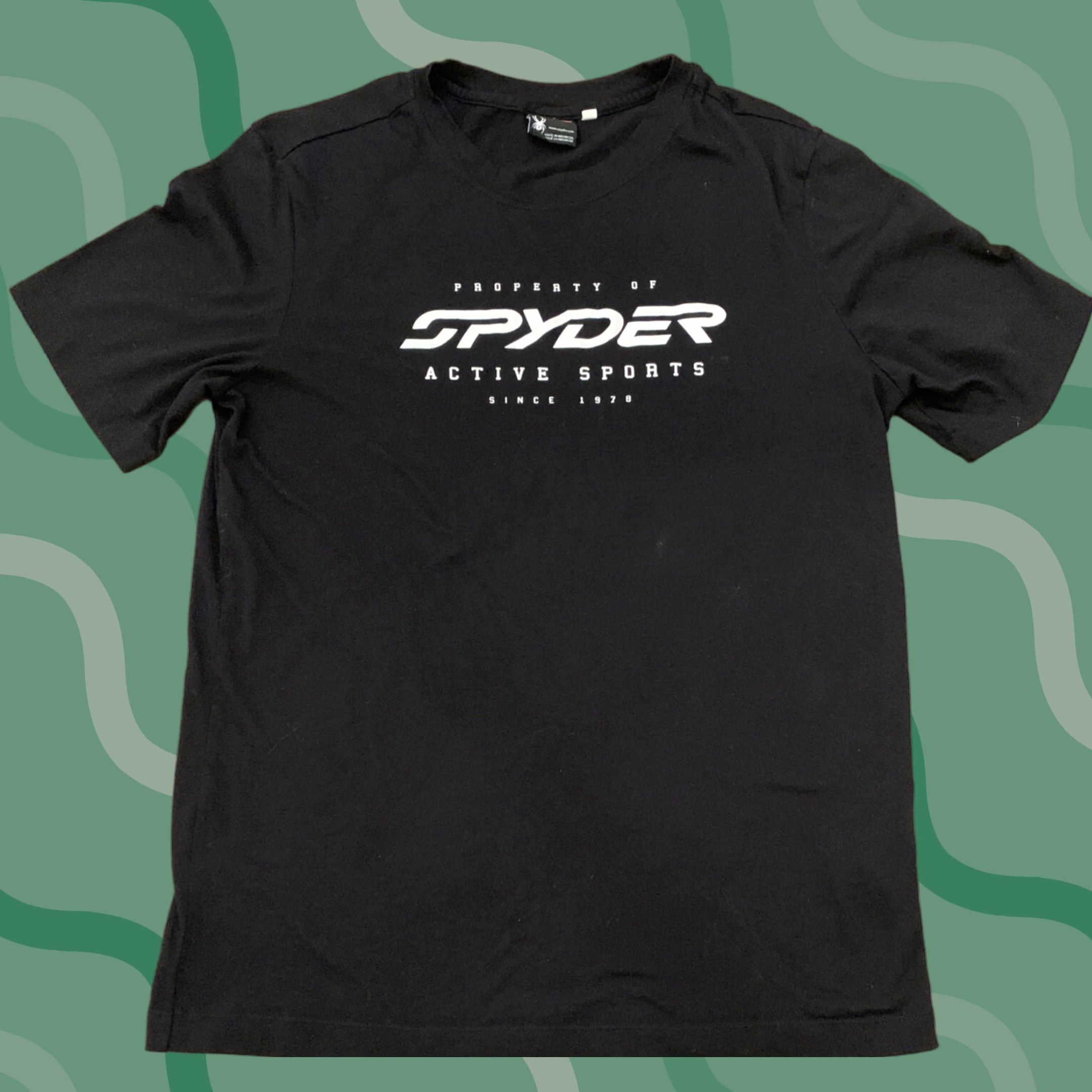 Spyder VINTAGE SPYDER 'Property of Spyder Active Sports' Black T-Shirt - size S Mens Regular Fit Crew Neck Short Sleeve Size US S / EU 44-46 / 1 - 1 Thumbnail
