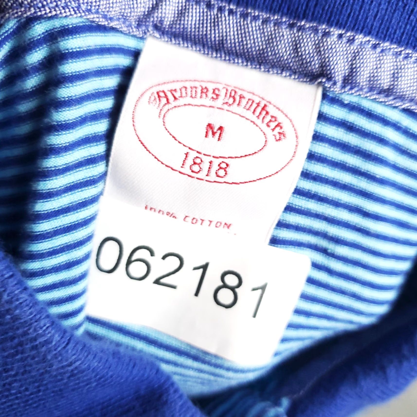 Brooks Brothers VINTAGE Brooks Brothers Polo Shirt Mens Medium Blue Striped 1818 Cotton Embroidered Logo 346 Classic Preppy Mens Size US M / EU 48-50 / 2 - 8 Thumbnail