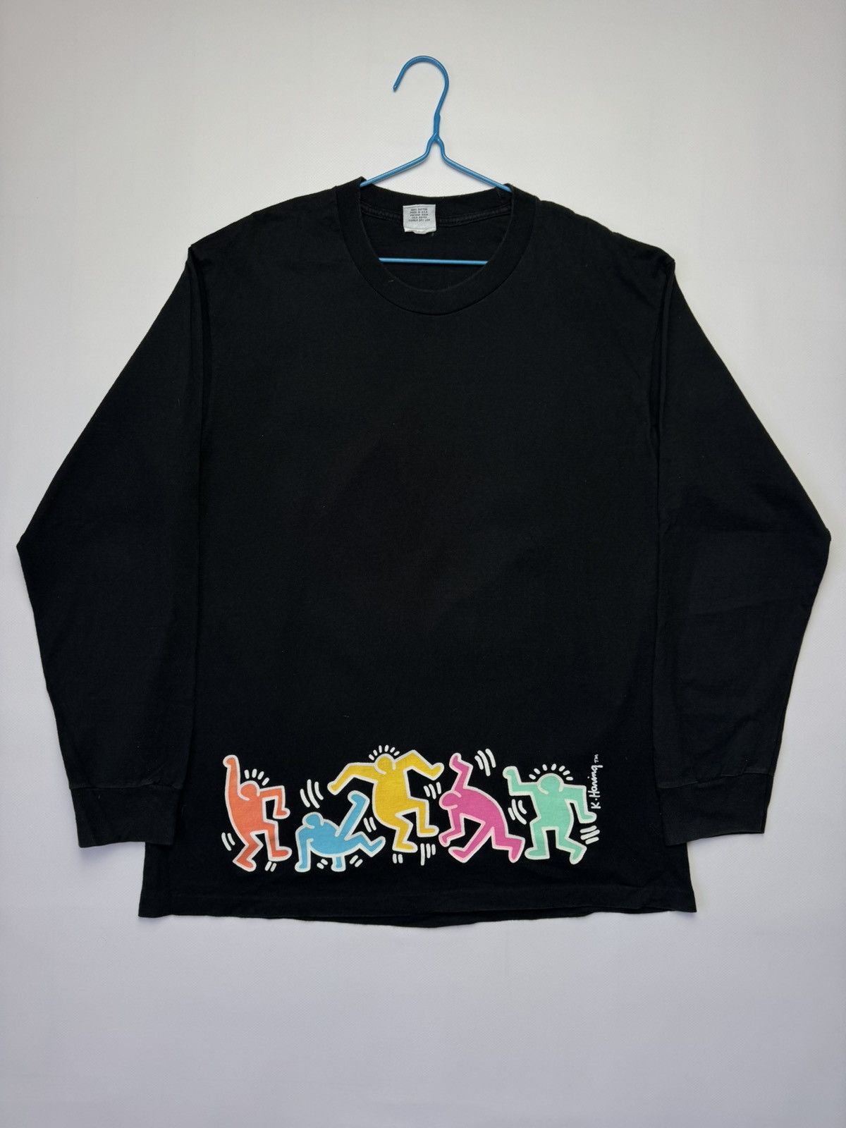 Keith Haring Vintage Keith Haring "Pop Shop" Long Sleeve Tee Size US XL / EU 56 / 4 - 1 Thumbnail