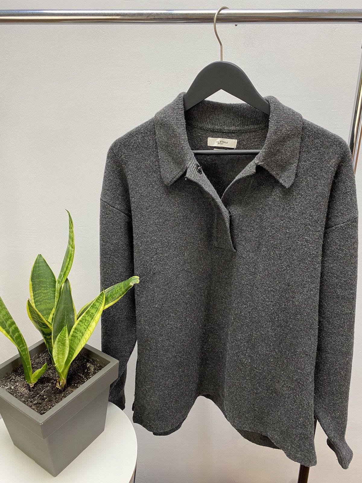 Isabel Marant × Isabel Marant Etoile Isabel Marant Etoile Lark Oversized Polo Jumper Sweater Size S / US 4 / IT 40 - 6 Thumbnail