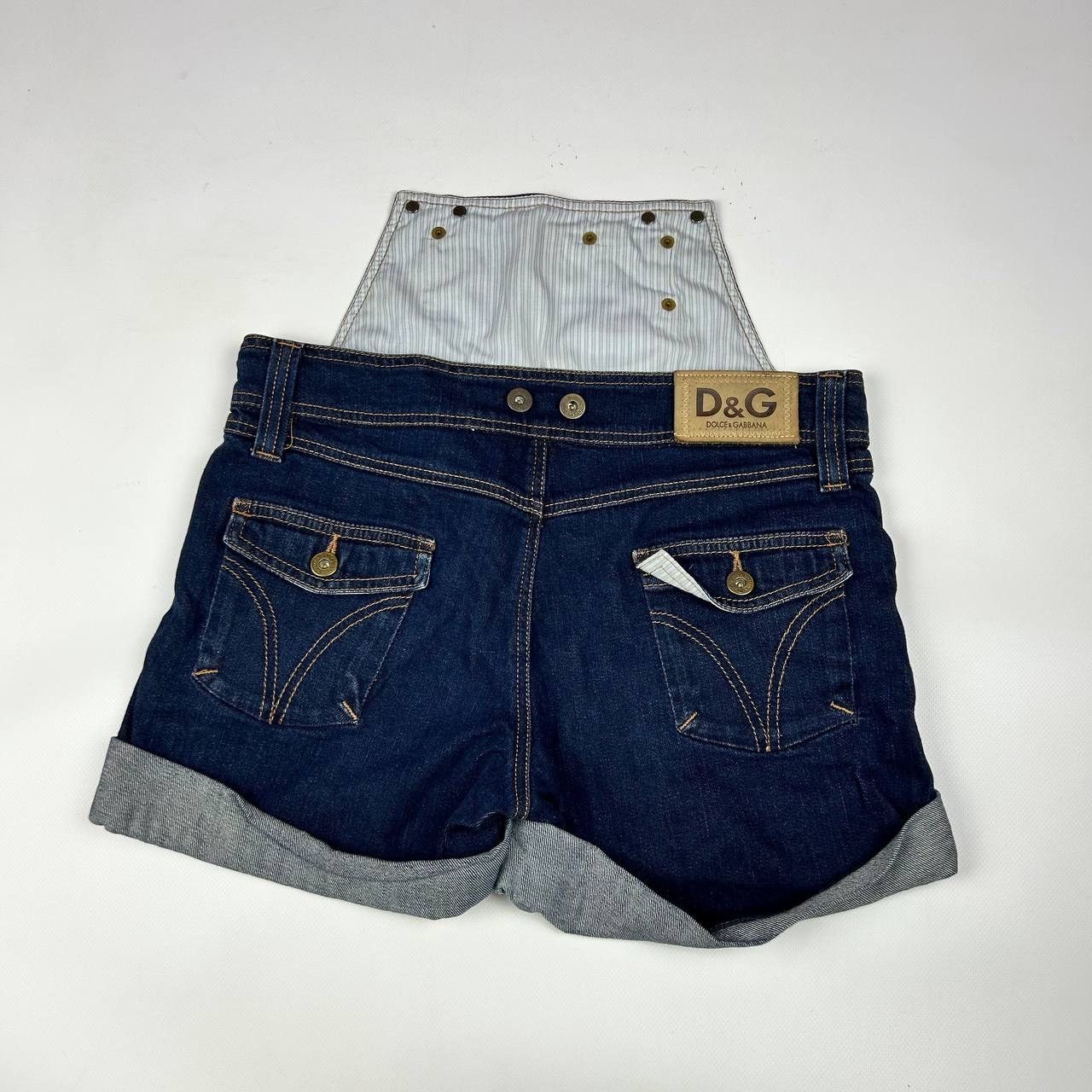 Dolce & Gabbana VINTAGE DOLCE & GABBANA DENIM OVERALLS SUIT SHORTS Size 27" / US 4 / IT 40 - 4 Thumbnail