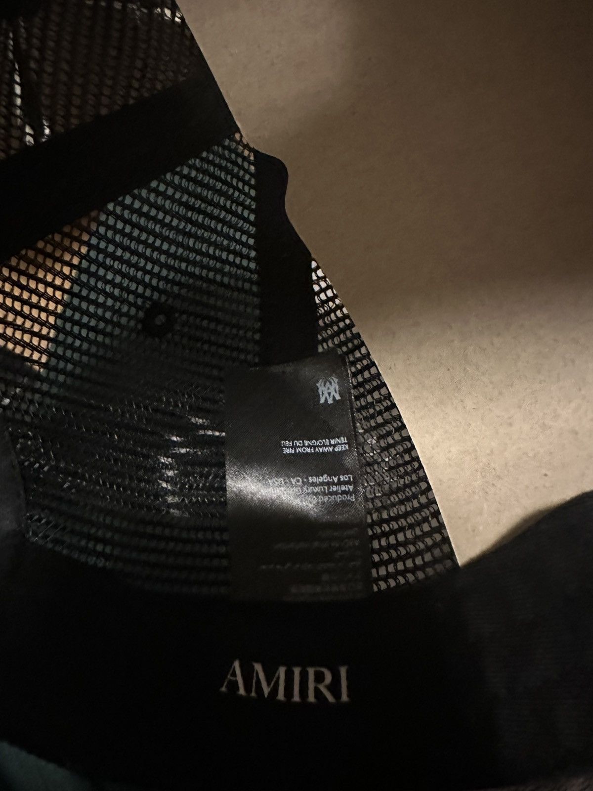 Amiri AMIRI Bandana Repair Trucker Hat - Black/Aged. Size ONE SIZE - 3 Thumbnail