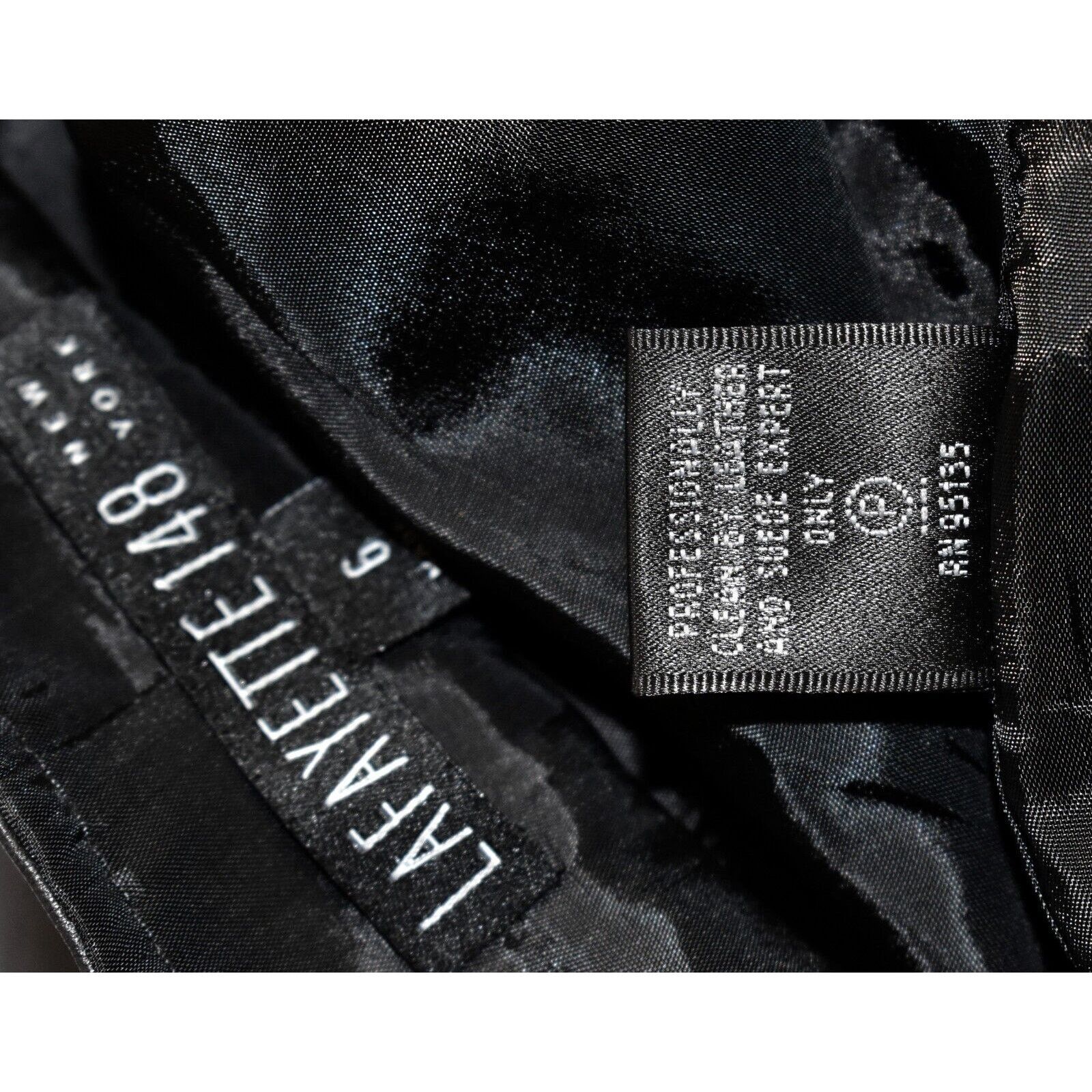 Lafayette 148 LAFAYETTE 148 NEW YORK Black Leather Pencil Skirt Sz 6 $598 Size 28" / US 6 / IT 42 - 6 Thumbnail