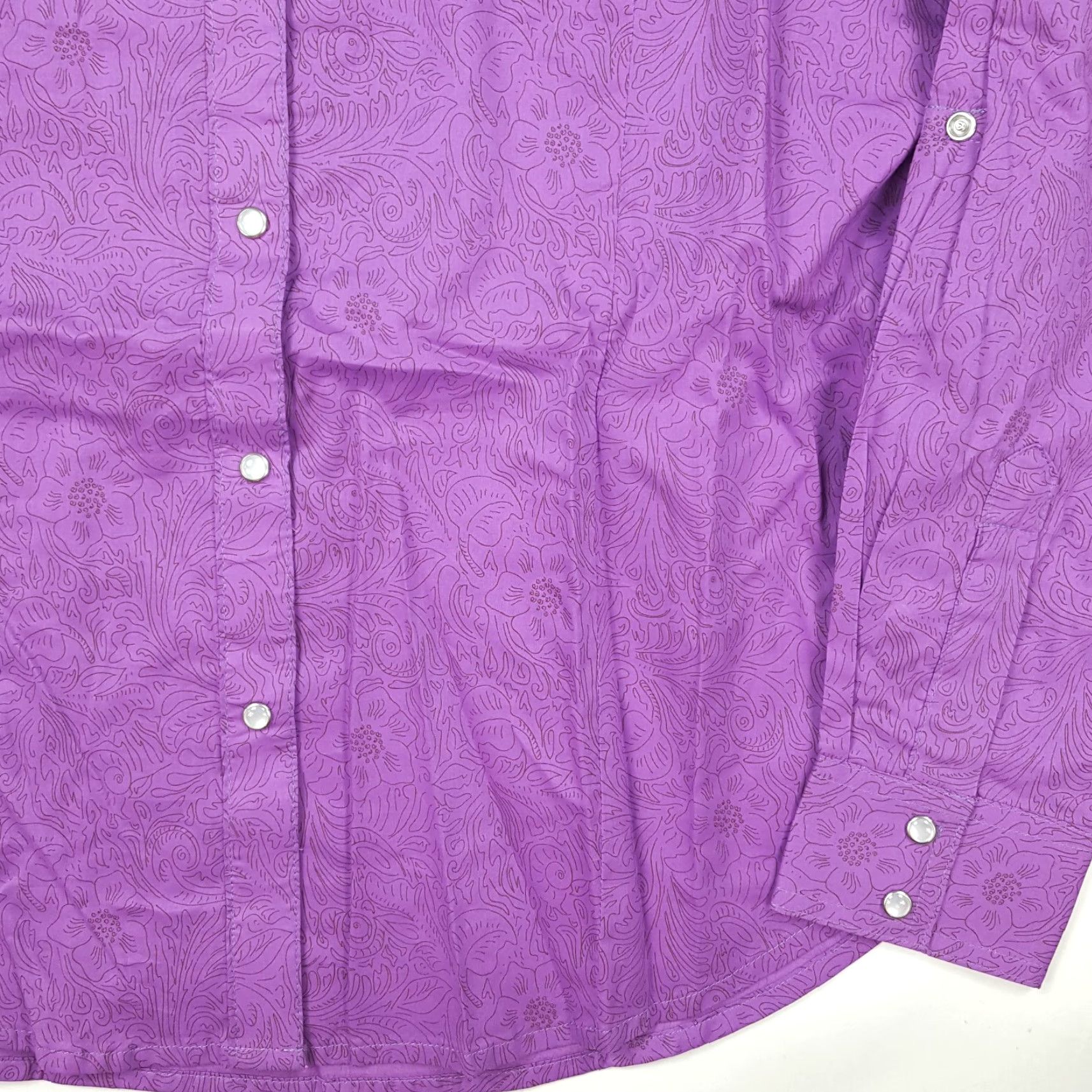 Wrangler Wrangler Purple Pearl Snap Women's Size XL Western Button Up Collar Shirt Top Size XL / US 12-14 / IT 48-50 - 5 Thumbnail
