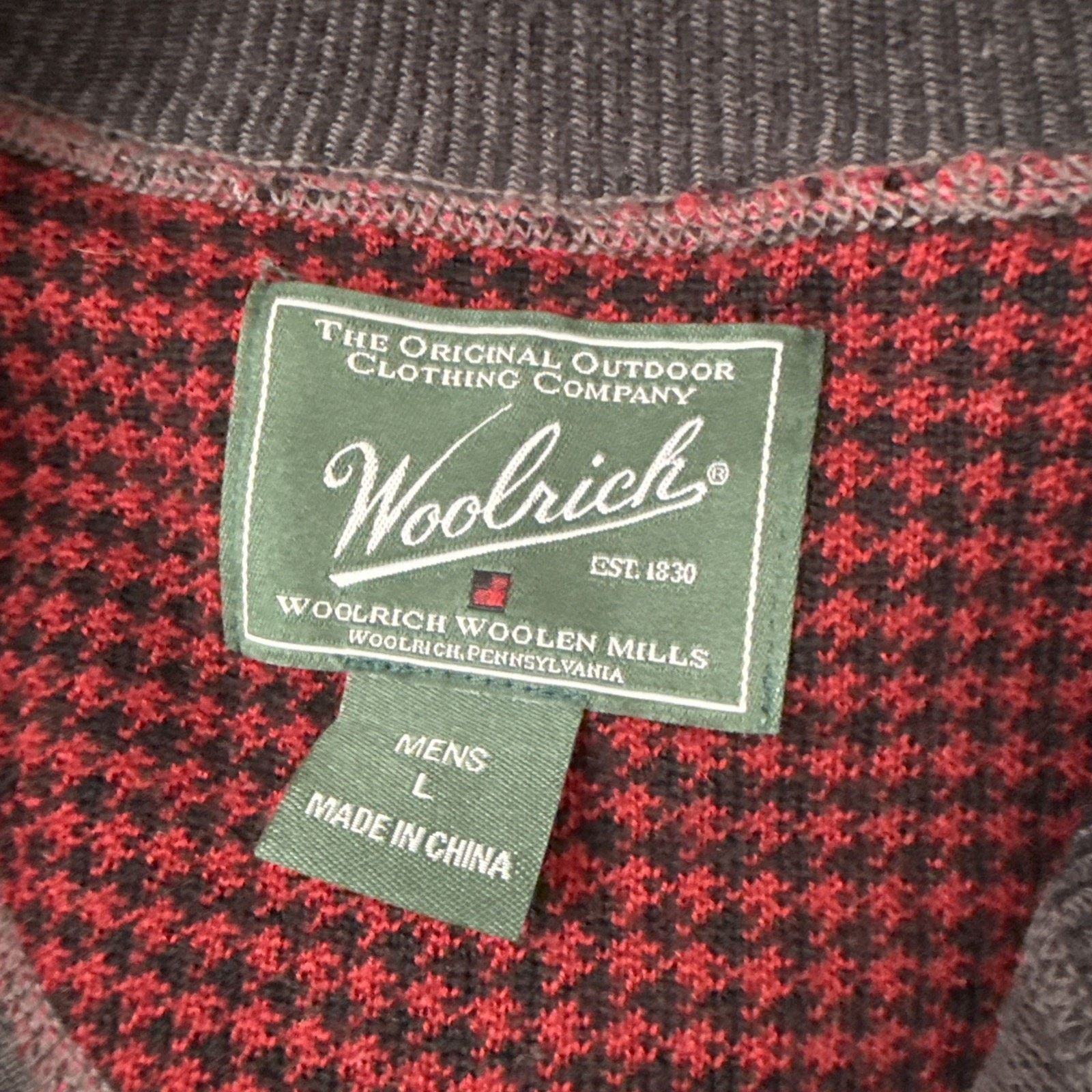Woolrich Woolen Mills Woolrich Wool Quarter Zip Preppy Casual Gorp Cabin Sweater Size US L / EU 52-54 / 3 - 3 Thumbnail