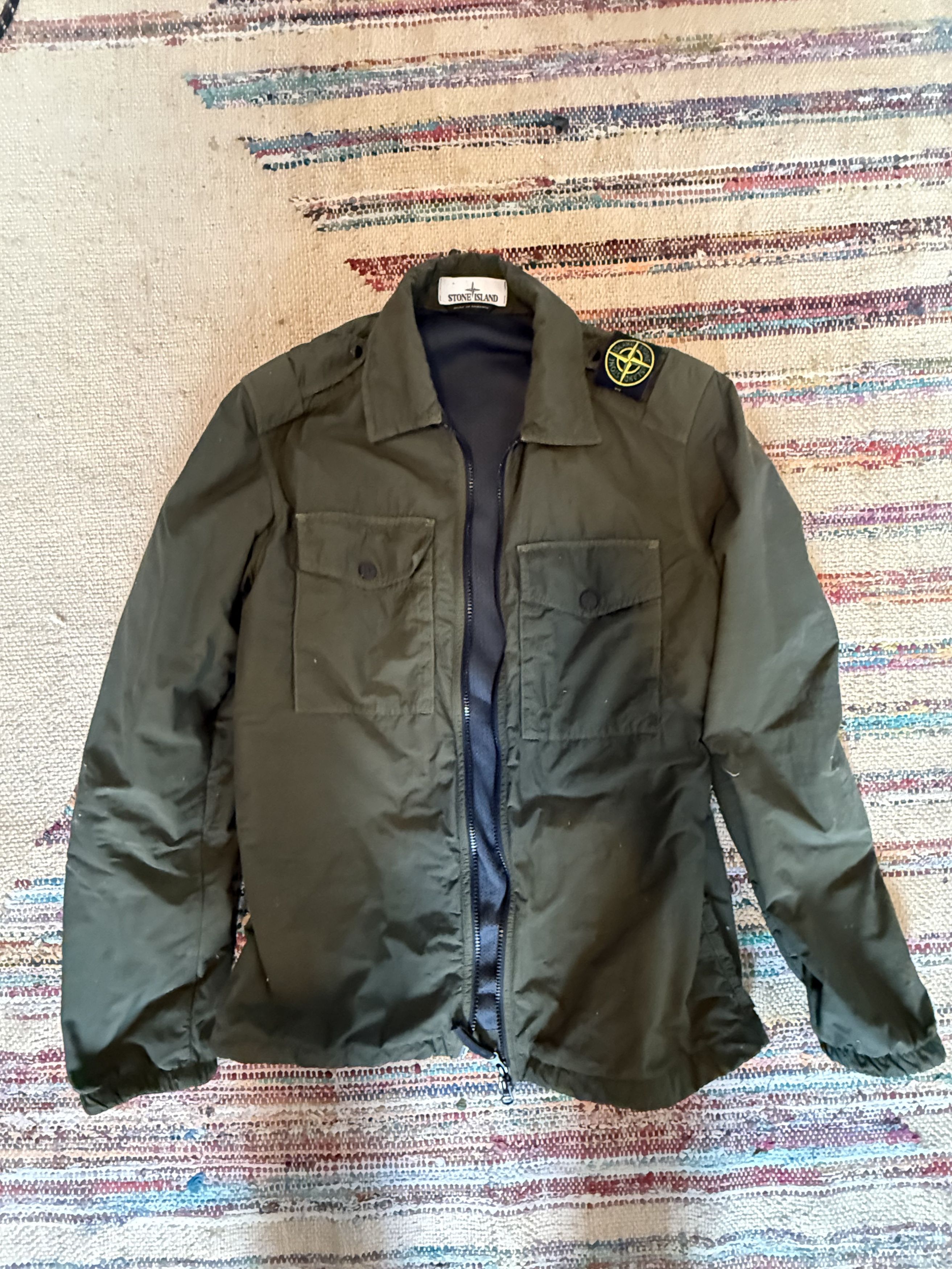 Stone Island Nylon Zip Overshirt / Light Soft Shell Jacket