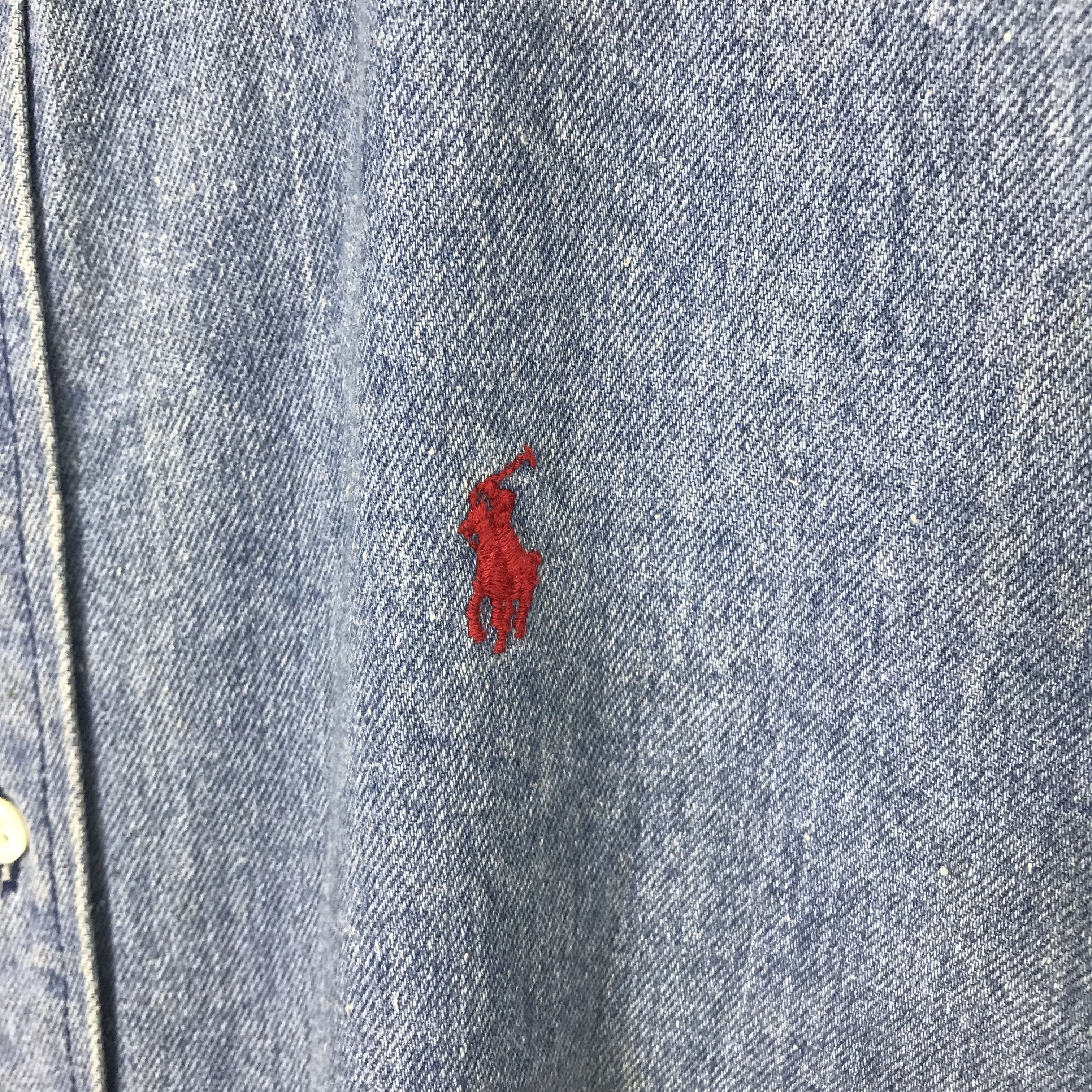 Polo Ralph Lauren Vintage 90's Polo Country Ralph Lauren Polo Pony Jeans Shirt Size US L / EU 52-54 / 3 - 5 Thumbnail
