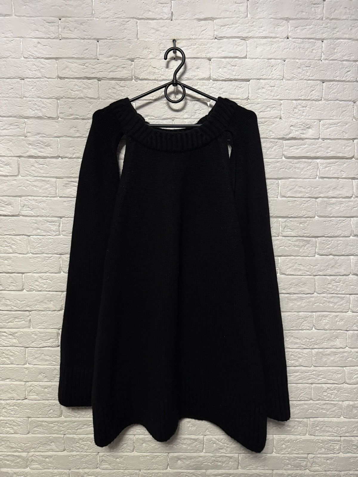 KHAITE Khaite Black Cashmere Knit Oversize Sweater Underarm Cut Out Size L / US 10 / IT 46 - 1 Thumbnail