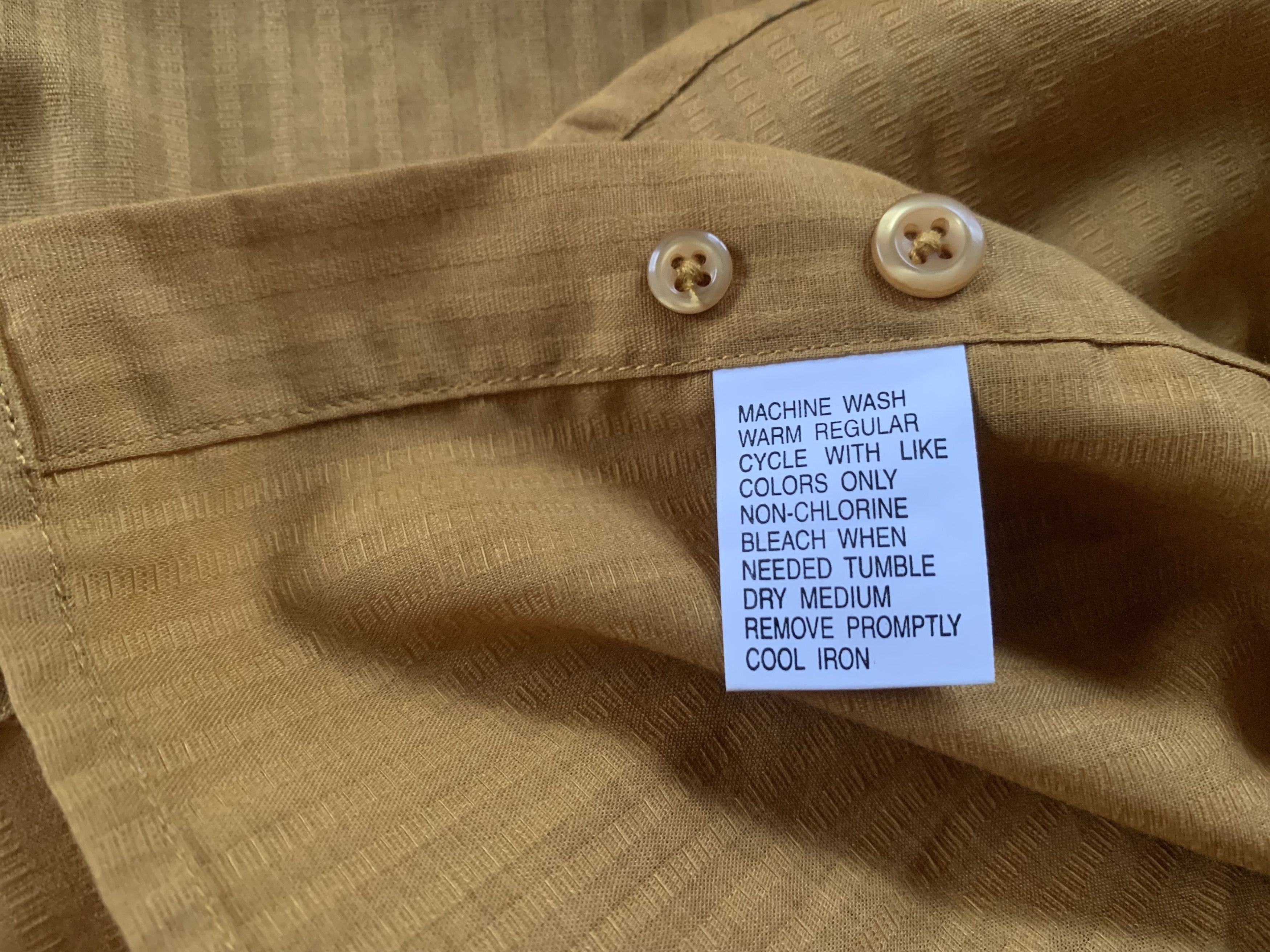 Oleg Cassini Oleg Cassini Mustard Textured Dress Shirt Size US XXL / EU 58 / 5 - 8 Thumbnail