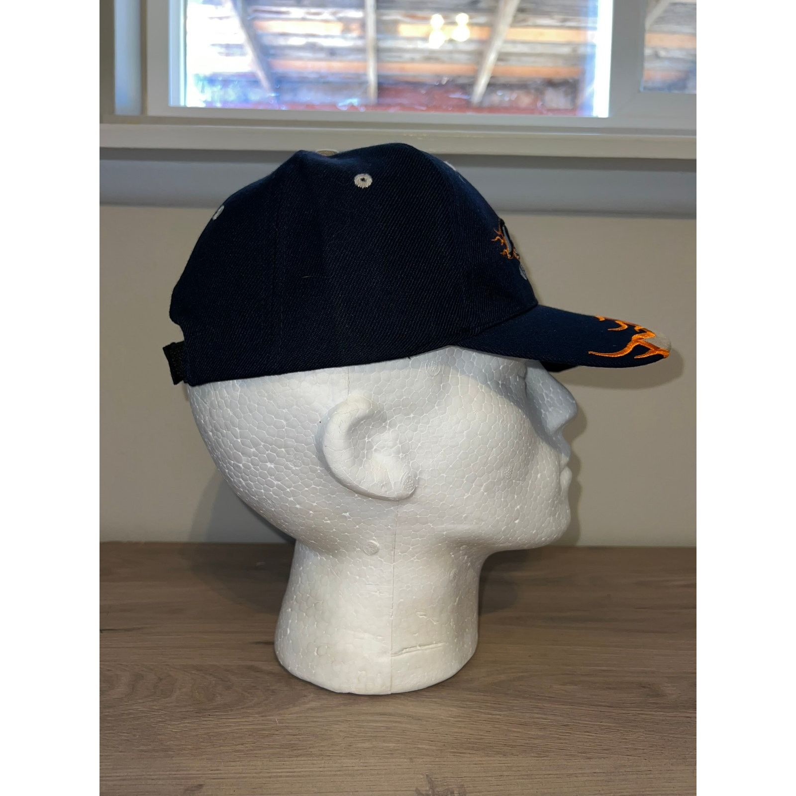 Vintage Y2K Choppers Motorcycle Flames Orange Hat Headwear 2000s OS Size ONE SIZE - 6 Thumbnail