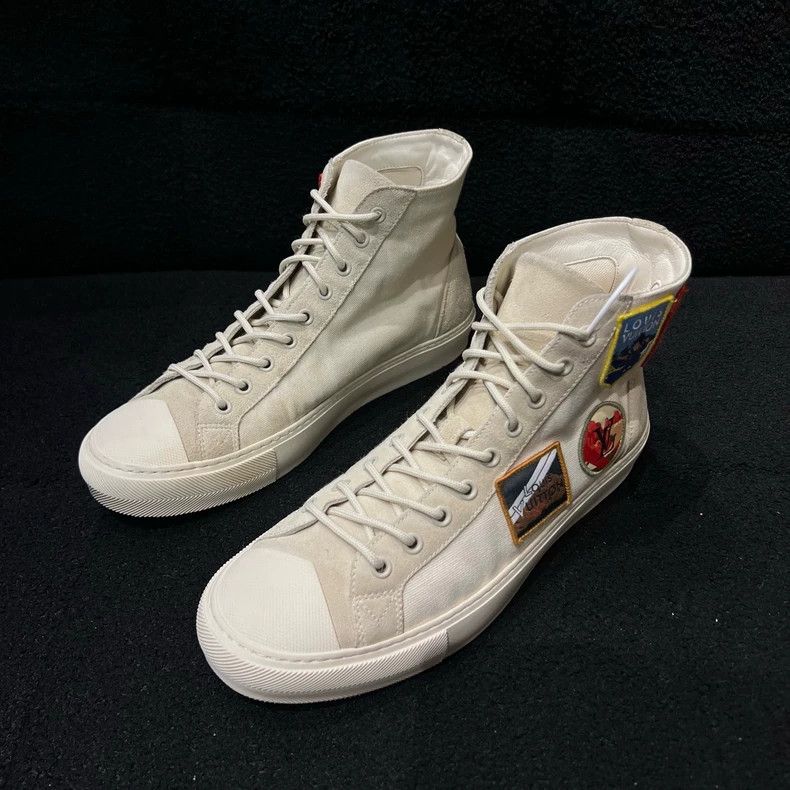 Louis Vuitton Louis Vuitton Canvas Patchwork Leather Badge High Top Snea Size US 8 / EU 41 - 1 Thumbnail