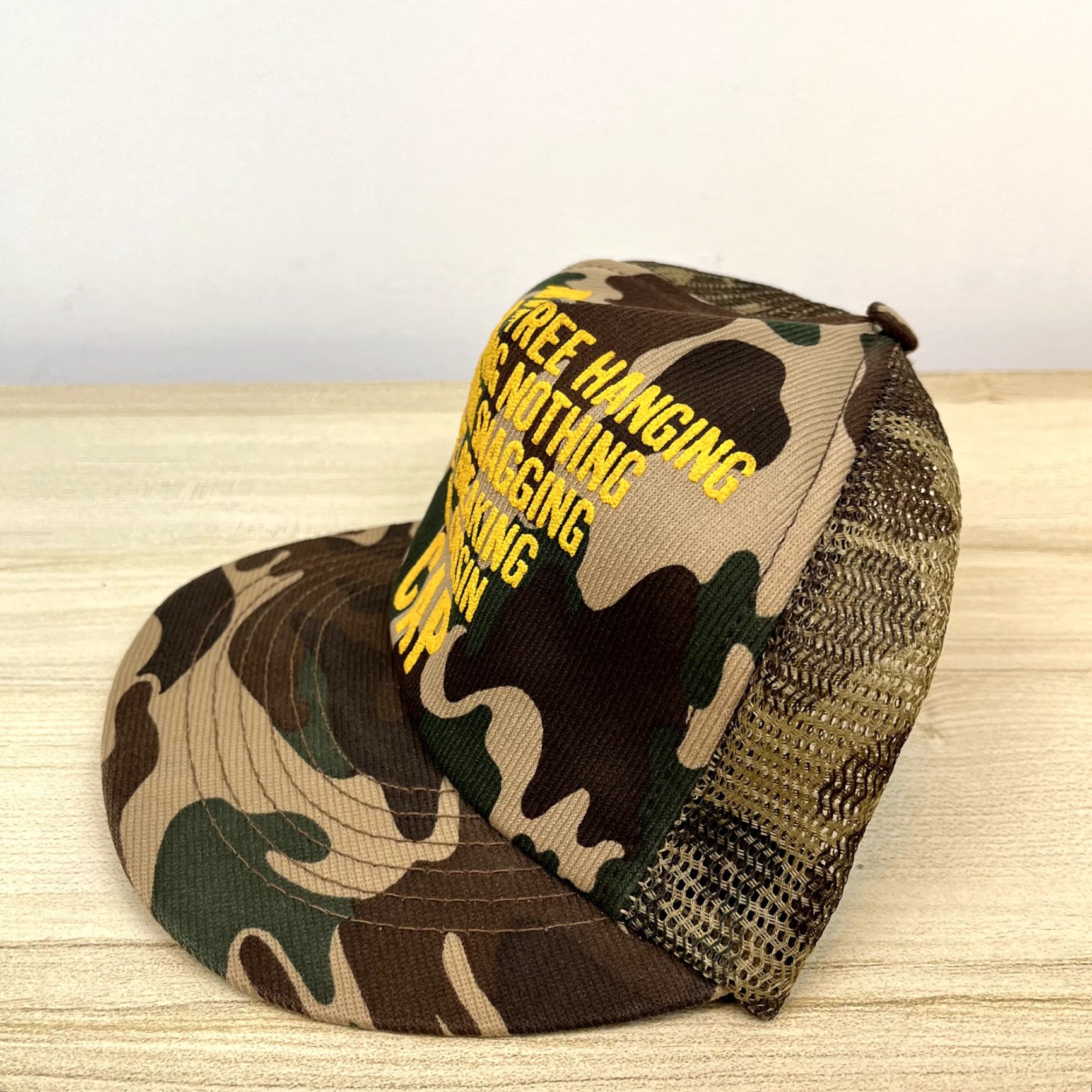 Vintage Vintage Trucker Hat Cap Unisex Adults One Size Camo Redneck Hunting Fishing Funny 90s USA Size ONE SIZE - 3 Thumbnail